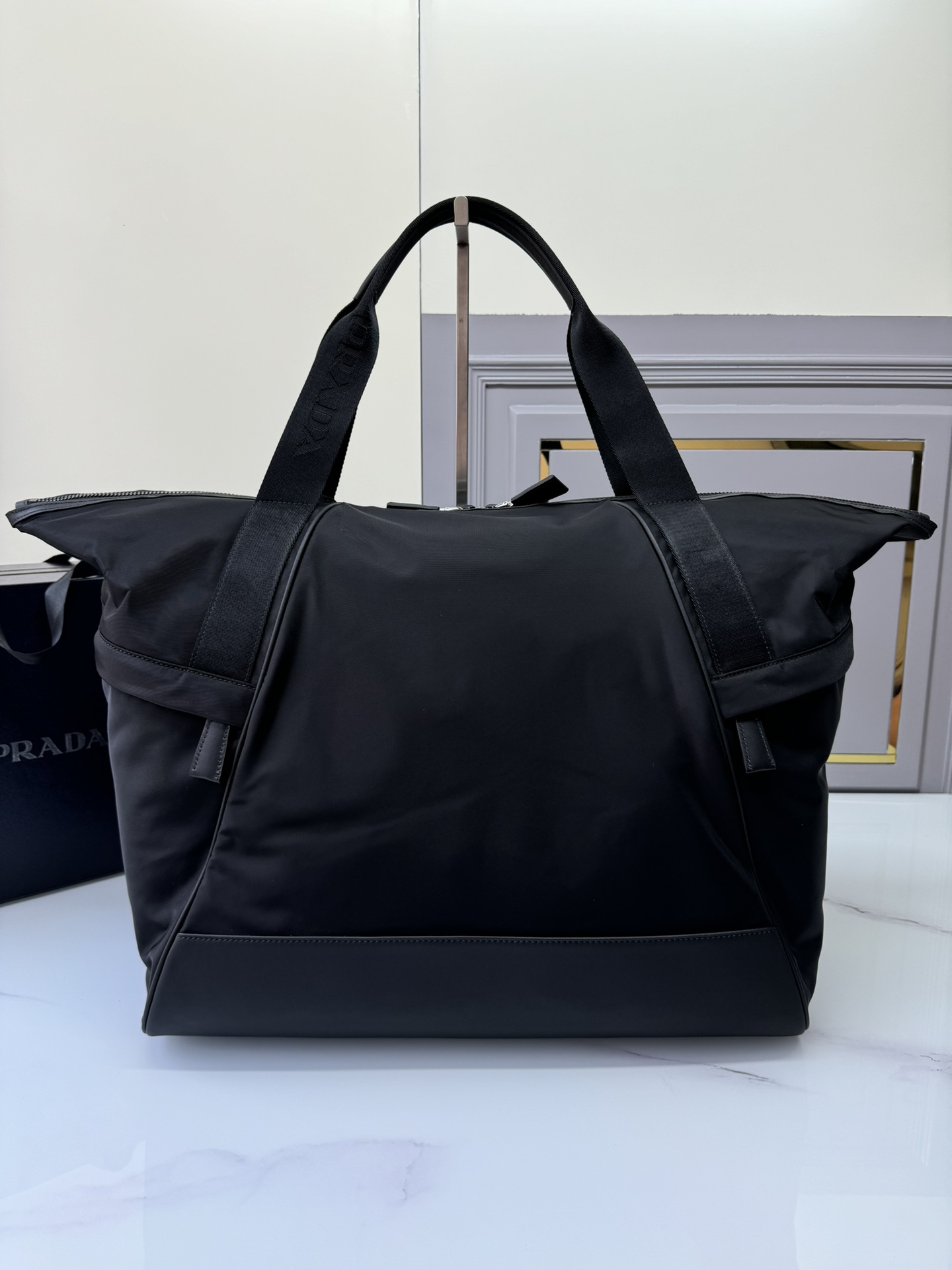 [TOP] PRADA Re-Nylon and Leather Travel Bag 40×44.5×24 cm - 3 Colour