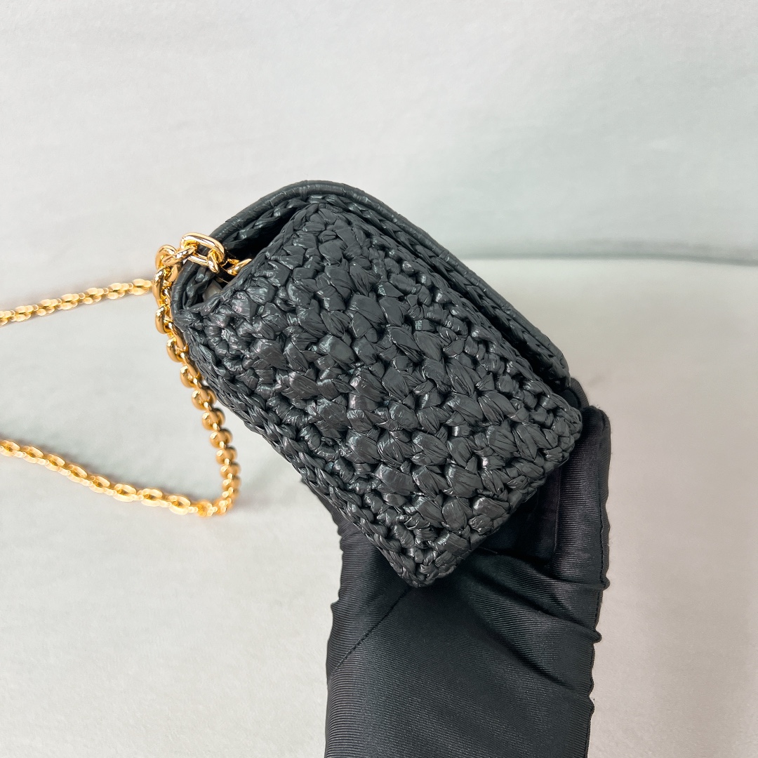 [TOP] PRADA Woven Chain Bag 20*13*7cm - 2 Colour