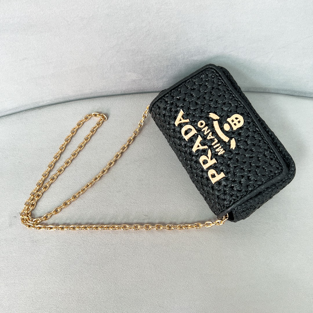 [TOP] PRADA Woven Chain Bag 20*13*7cm - 2 Colour