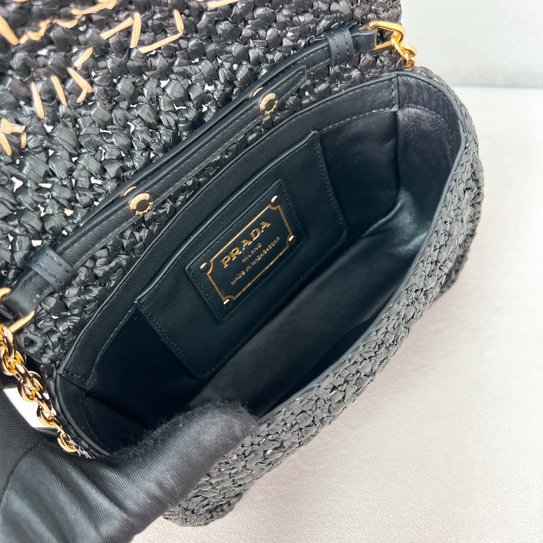 [TOP] PRADA Woven Chain Bag 20*13*7cm - 2 Colour