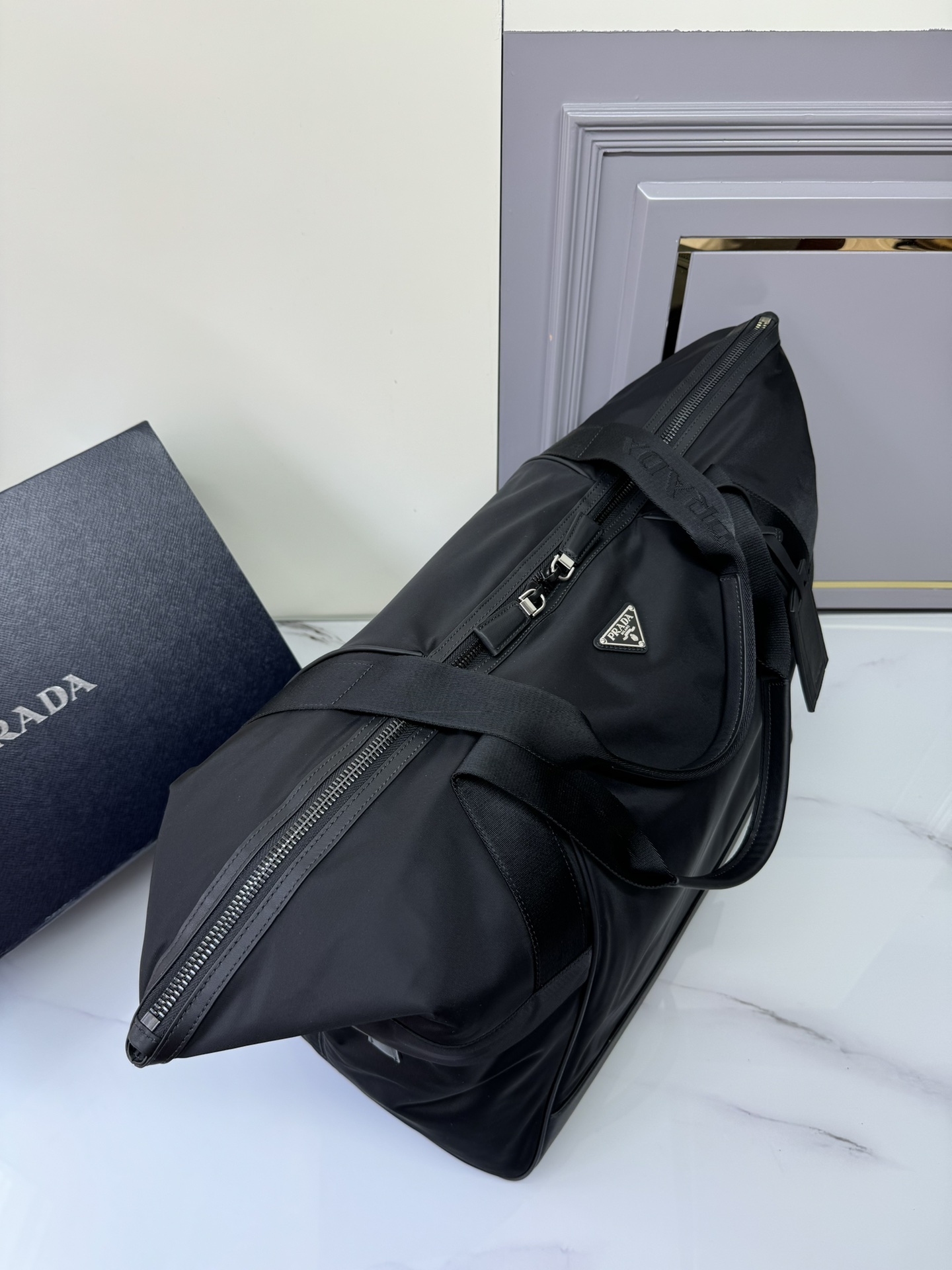 [TOP] PRADA Re-Nylon and Leather Travel Bag 40×44.5×24 cm - 3 Colour