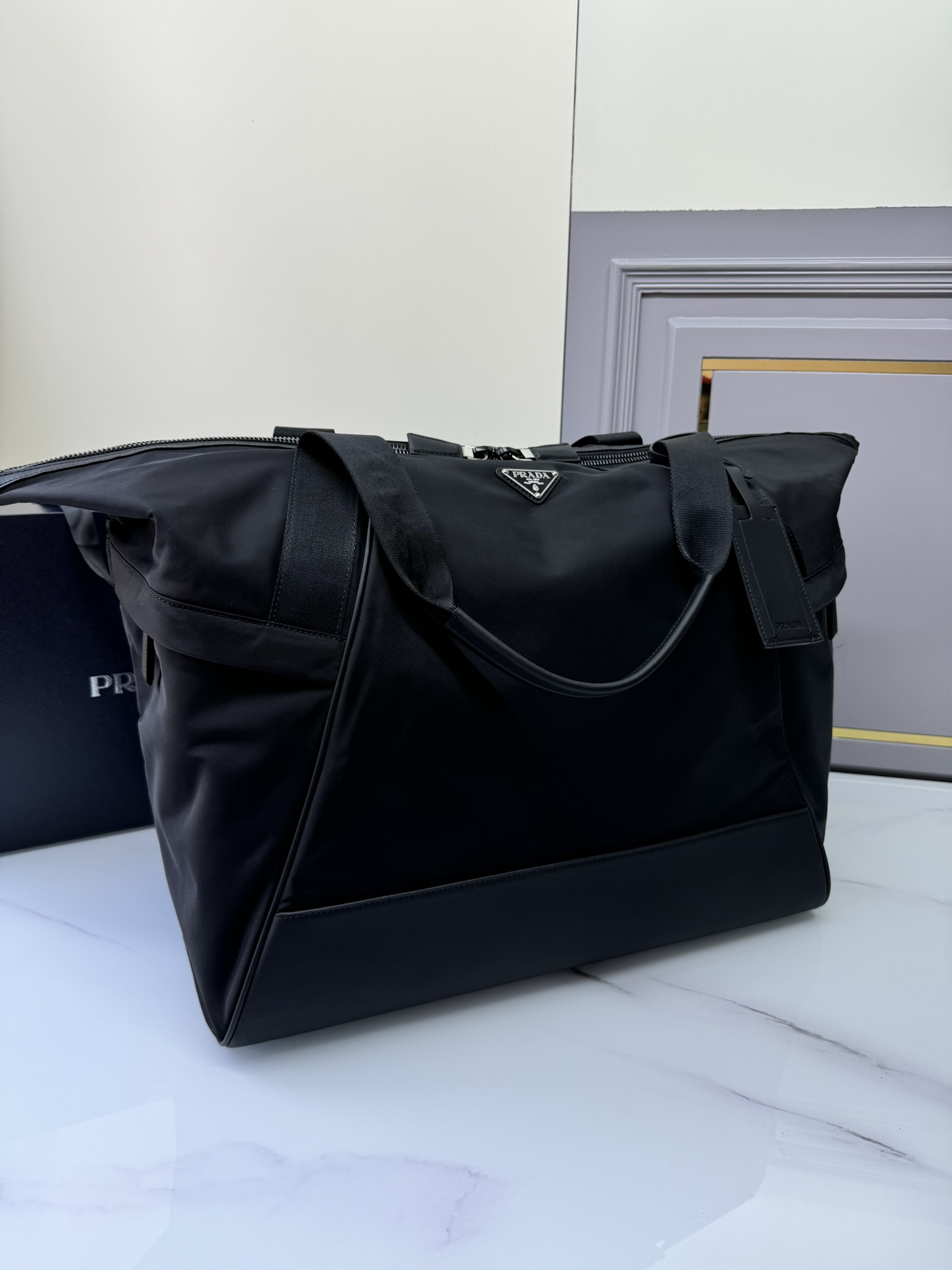 [TOP] PRADA Re-Nylon and Leather Travel Bag 40×44.5×24 cm - 3 Colour
