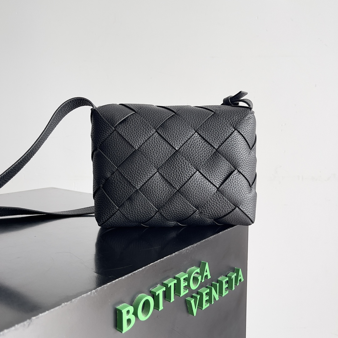 [TOP] Bottega Veneta BV Diago Crossbody Bag 22.5*16.5*5.5cm - Black