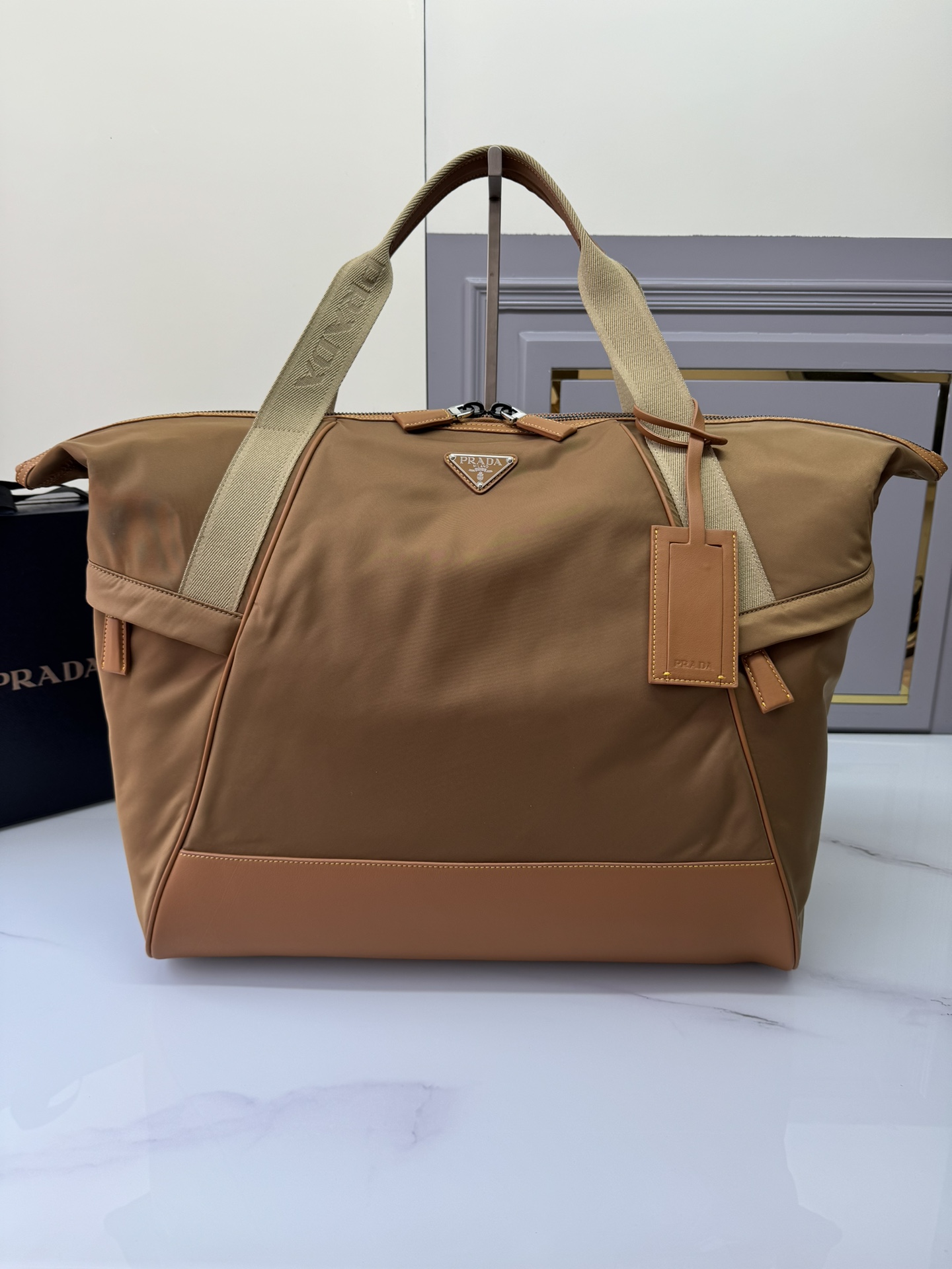 [TOP] PRADA Re-Nylon and Leather Travel Bag 40×44.5×24 cm - 3 Colour