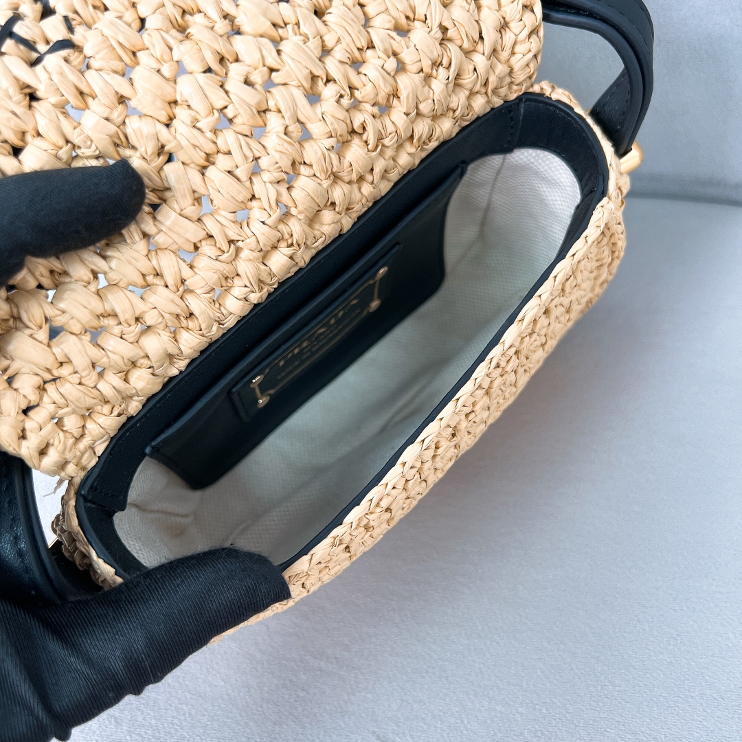 [TOP] PRADA Woven Chain Bag 18*12*6cm - 2 Colour