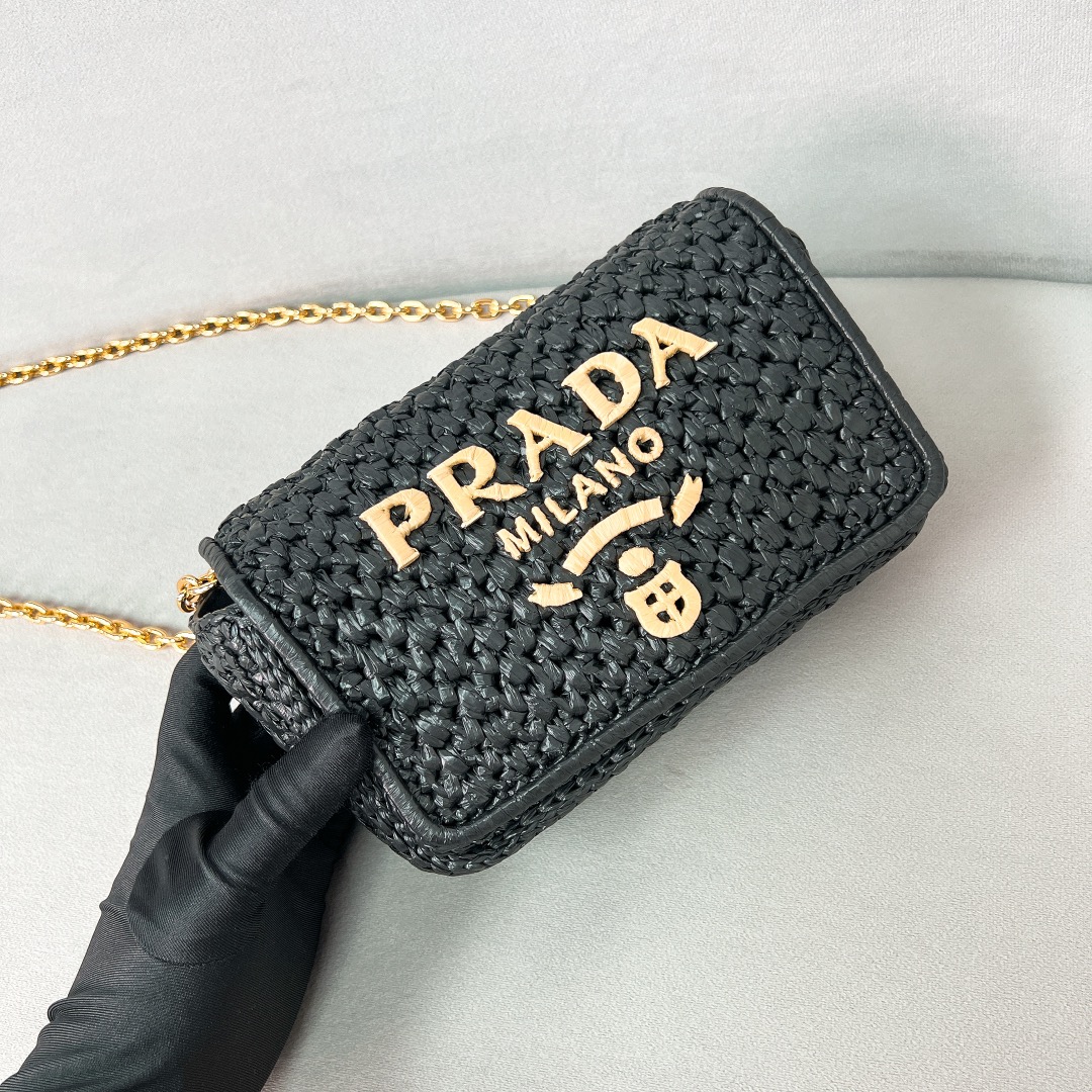 [TOP] PRADA Woven Chain Bag 20*13*7cm - 2 Colour