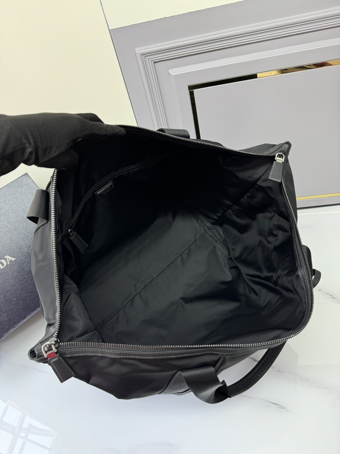 [TOP] PRADA Re-Nylon and Leather Travel Bag 40×44.5×24 cm - 3 Colour