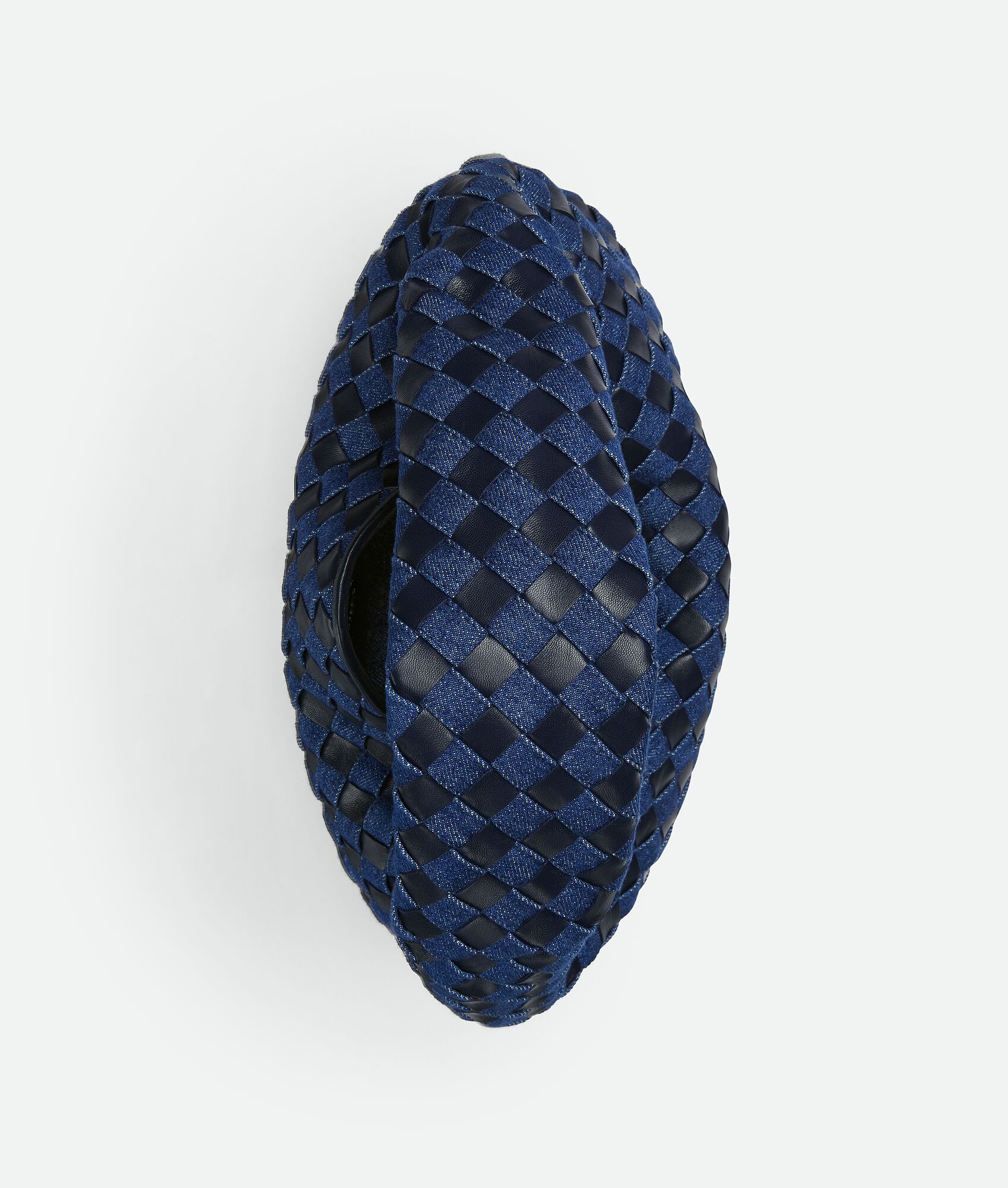 [TOP] Bottega Veneta BV Denim & Leather Hop Bag 41x20.5x7.5cm/54x24x13cm - Blue & Black