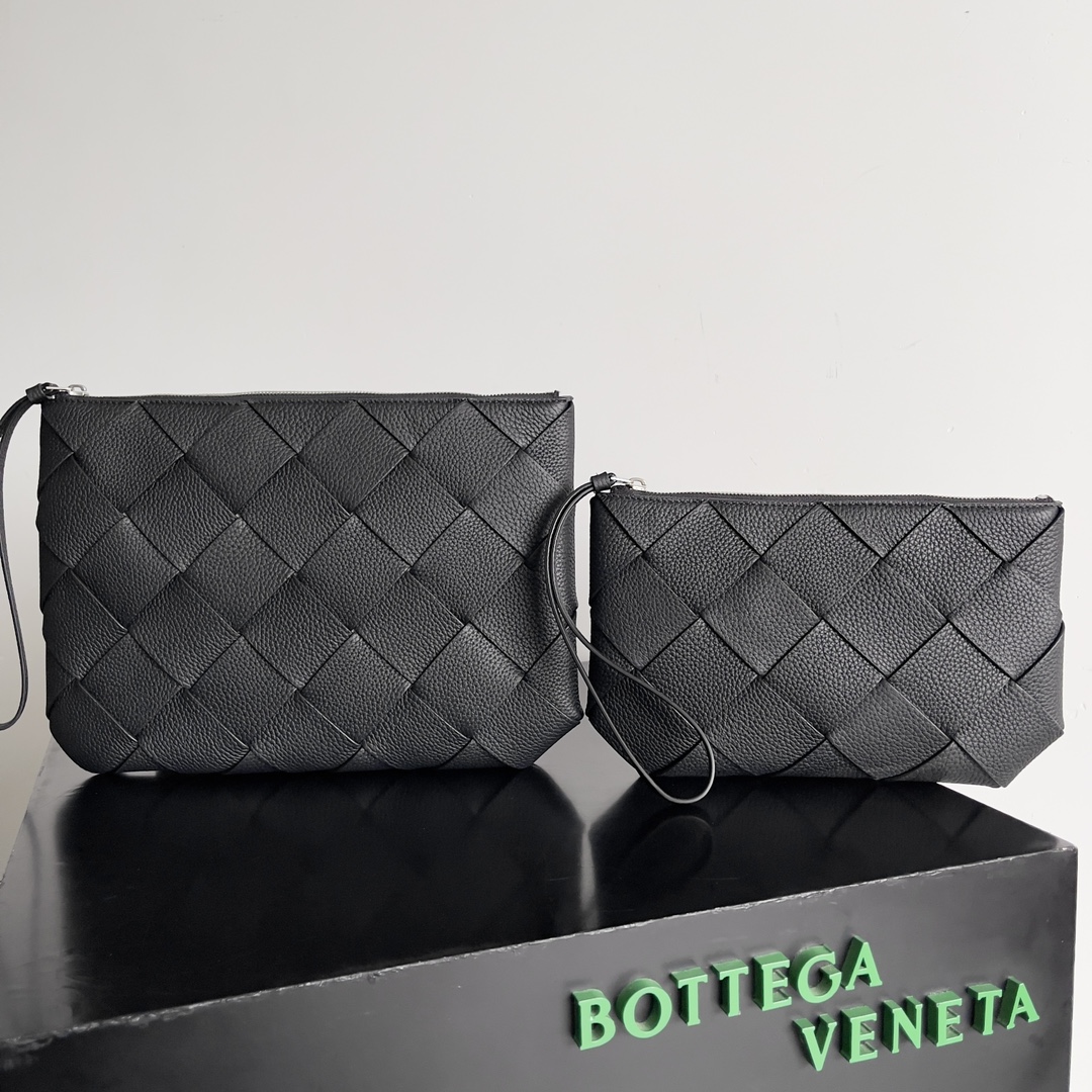 [TOP] Bottega Veneta BV Diago Taurillon Bag 25*16*2cm/33*23*2cm - Black