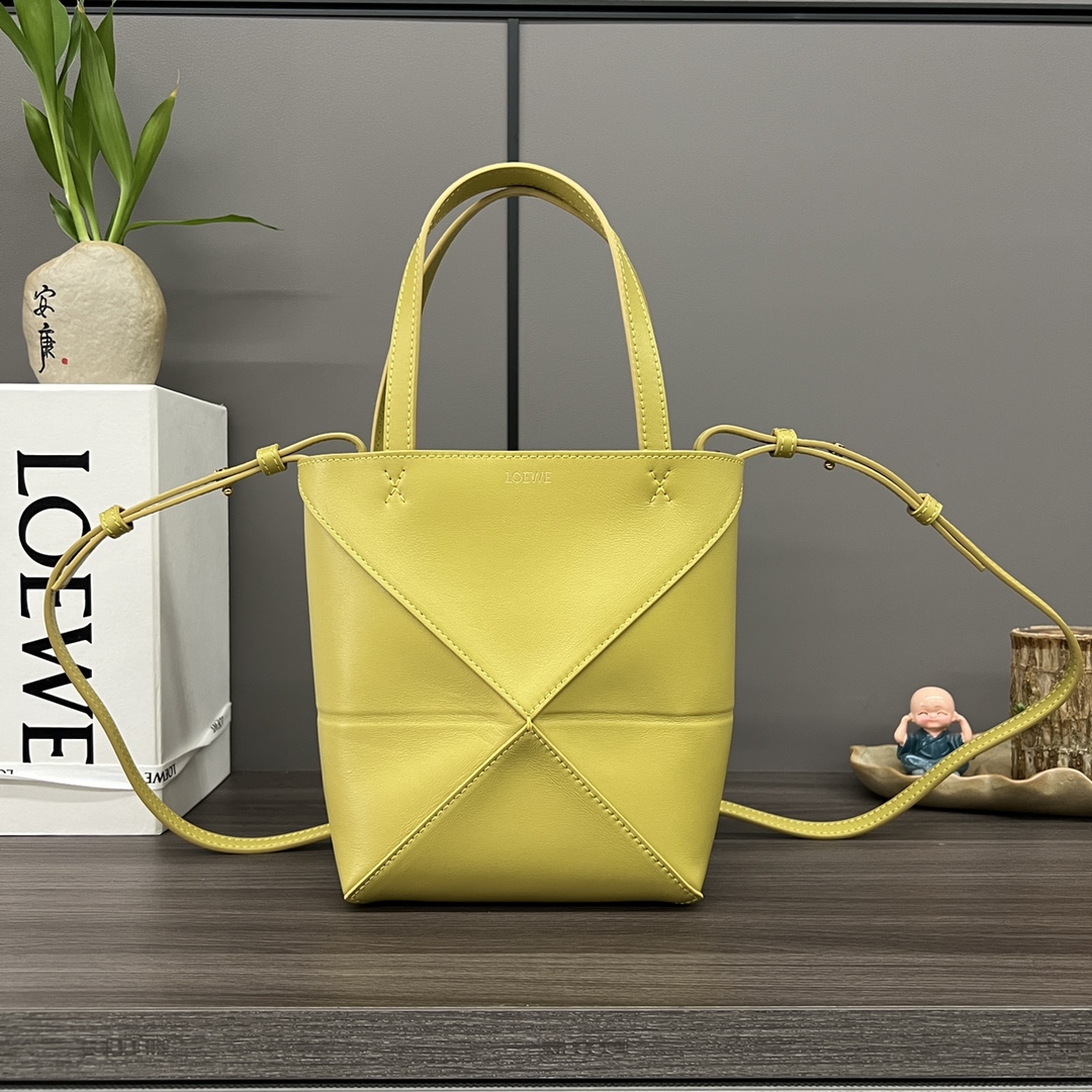 [TOP] LOEWE Puzzle Fold Bag Mini Glossy Cow Leather 16.5*9.5*20CM - 9 Colour
