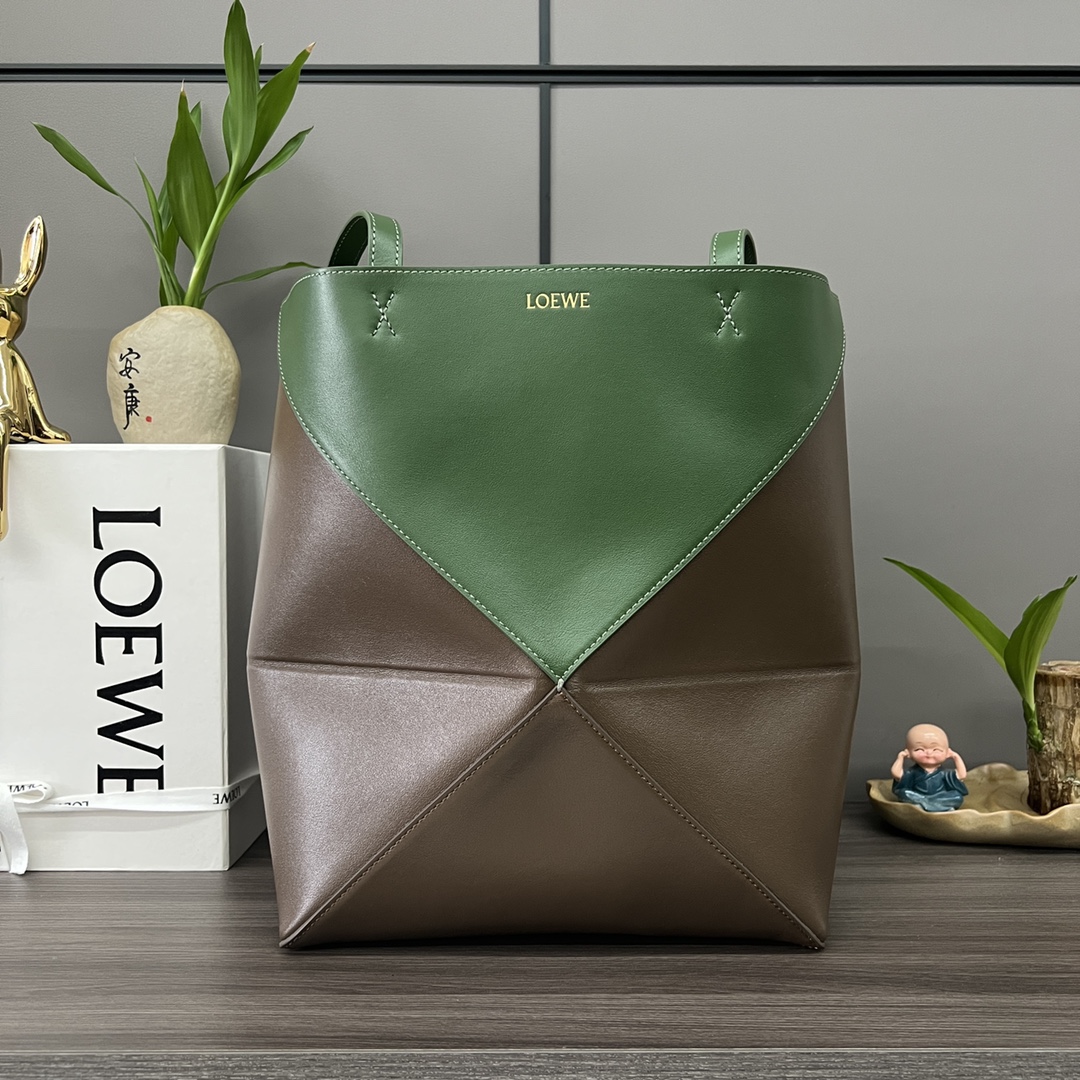 [TOP] LOEWE Puzzle Fold Bag Glossy Cow Leather 25.5*14.5*31.5CＭ - 11 Colour