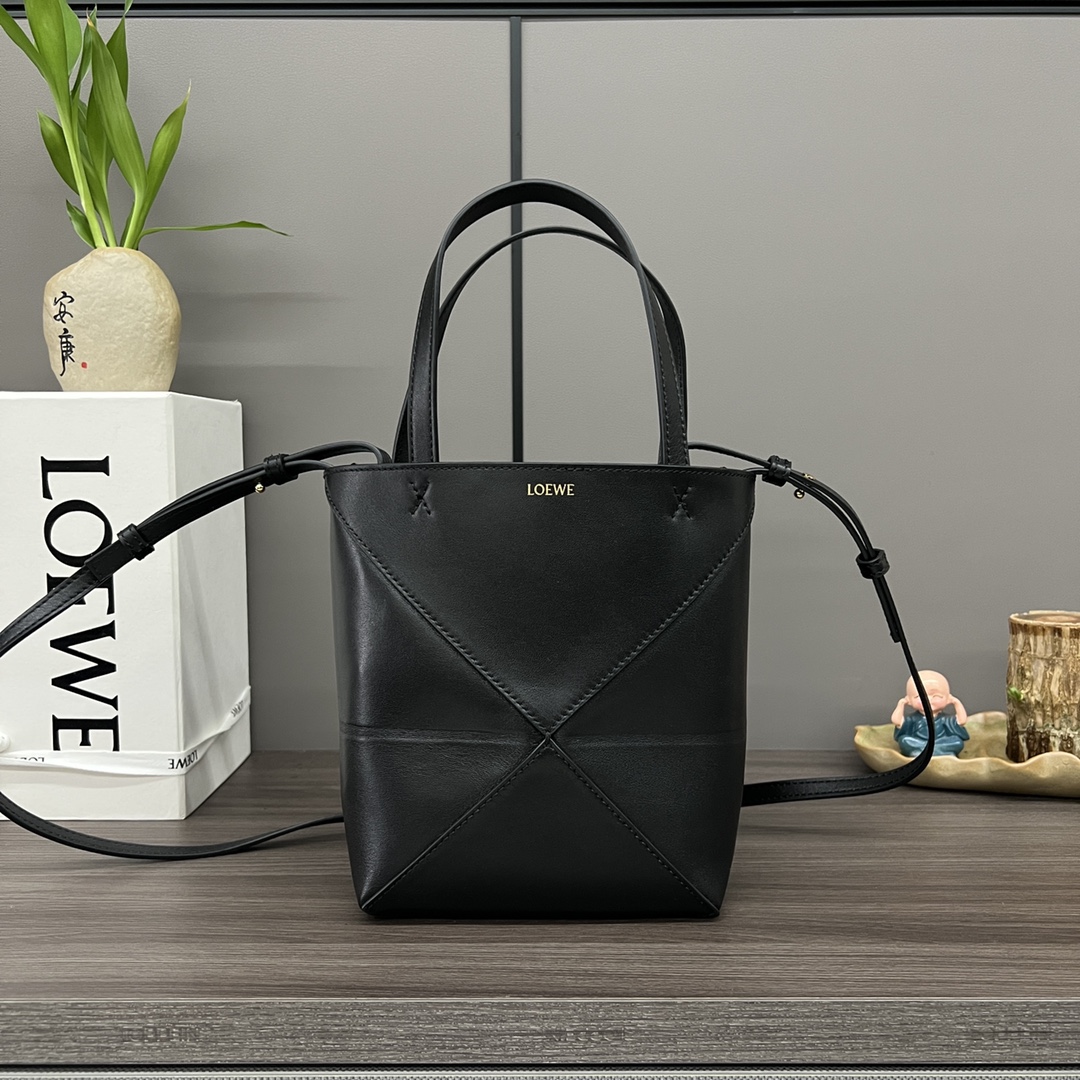 [TOP] LOEWE Puzzle Fold Bag Mini Glossy Cow Leather 16.5*9.5*20CM - 9 Colour