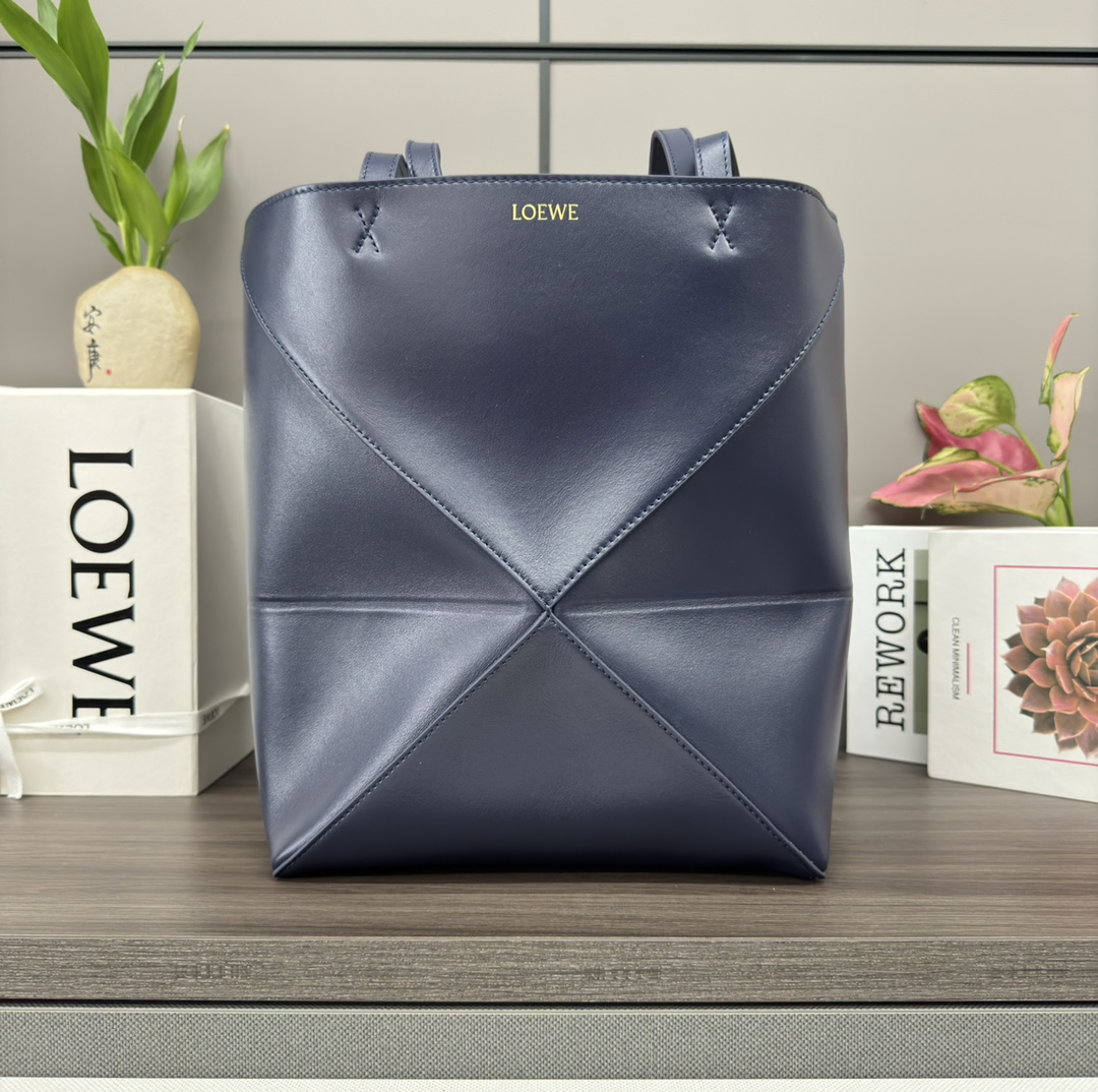 [TOP] LOEWE Puzzle Fold Bag Glossy Cow Leather 25.5*14.5*31.5CＭ - 11 Colour