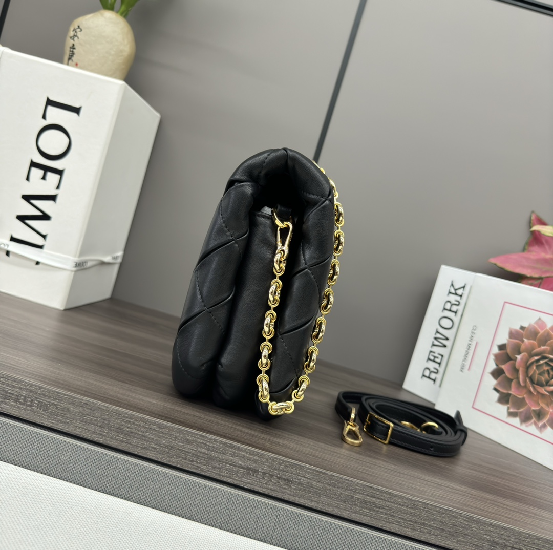 [TOP] LOEWE Goya Bags Glossy purpleheepskin 23*9*17cm - 5 Colour