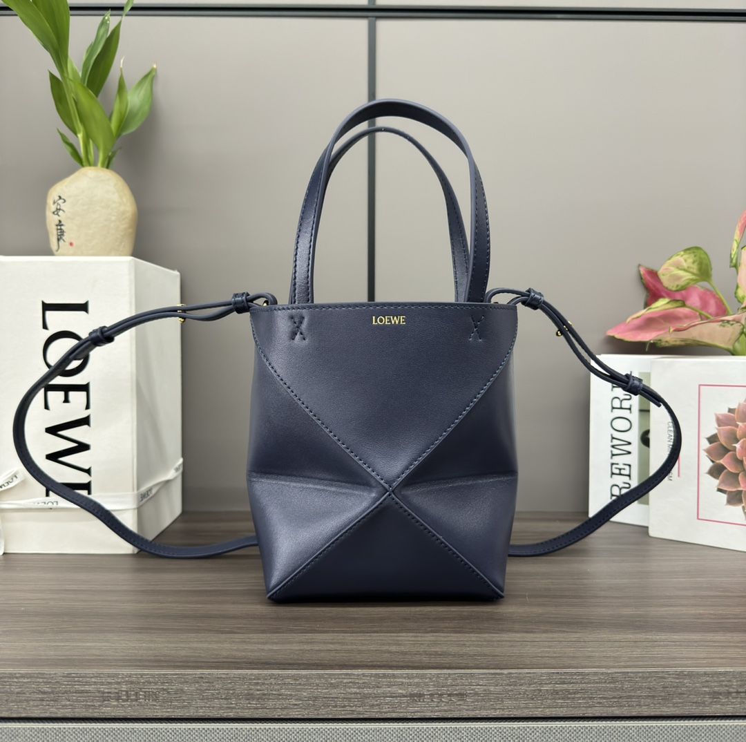 [TOP] LOEWE Puzzle Fold Bag Mini Glossy Cow Leather 16.5*9.5*20CM - 9 Colour