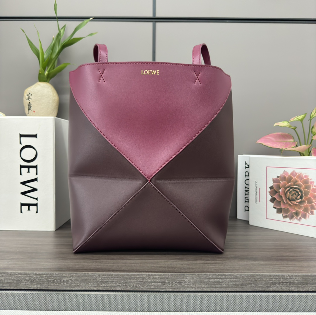 [TOP] LOEWE Puzzle Fold Bag Glossy Cow Leather 25.5*14.5*31.5CＭ - 11 Colour