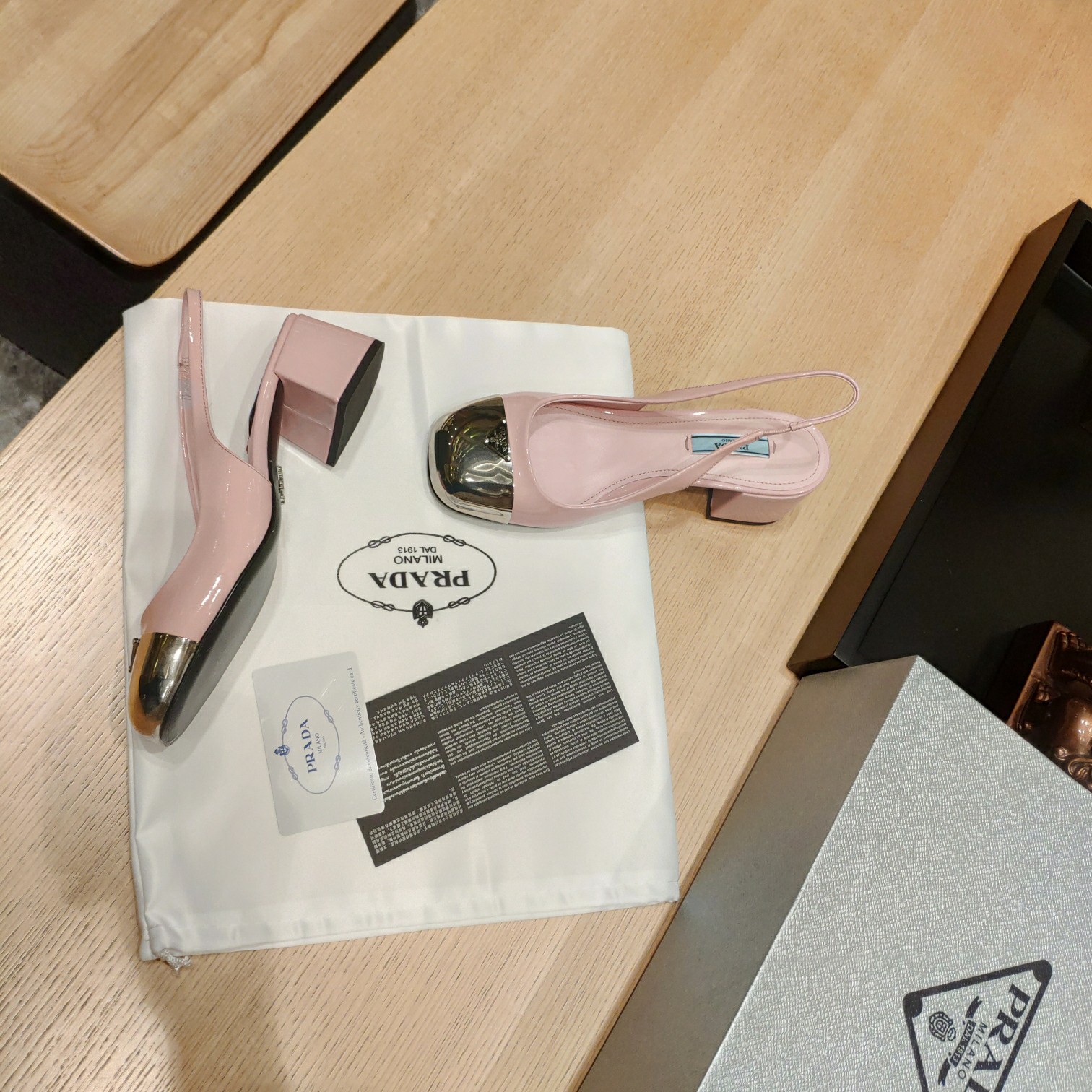 [TOP] PRADA Logo Plaque Slingback Pumps - 5 Colors