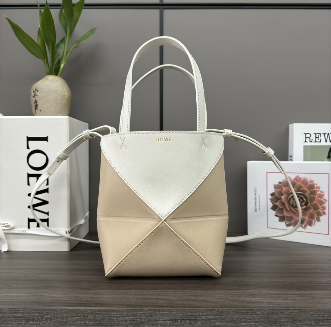 [TOP] LOEWE Puzzle Fold Bag Mini Glossy Cow Leather 16.5*9.5*20CM - 9 Colour