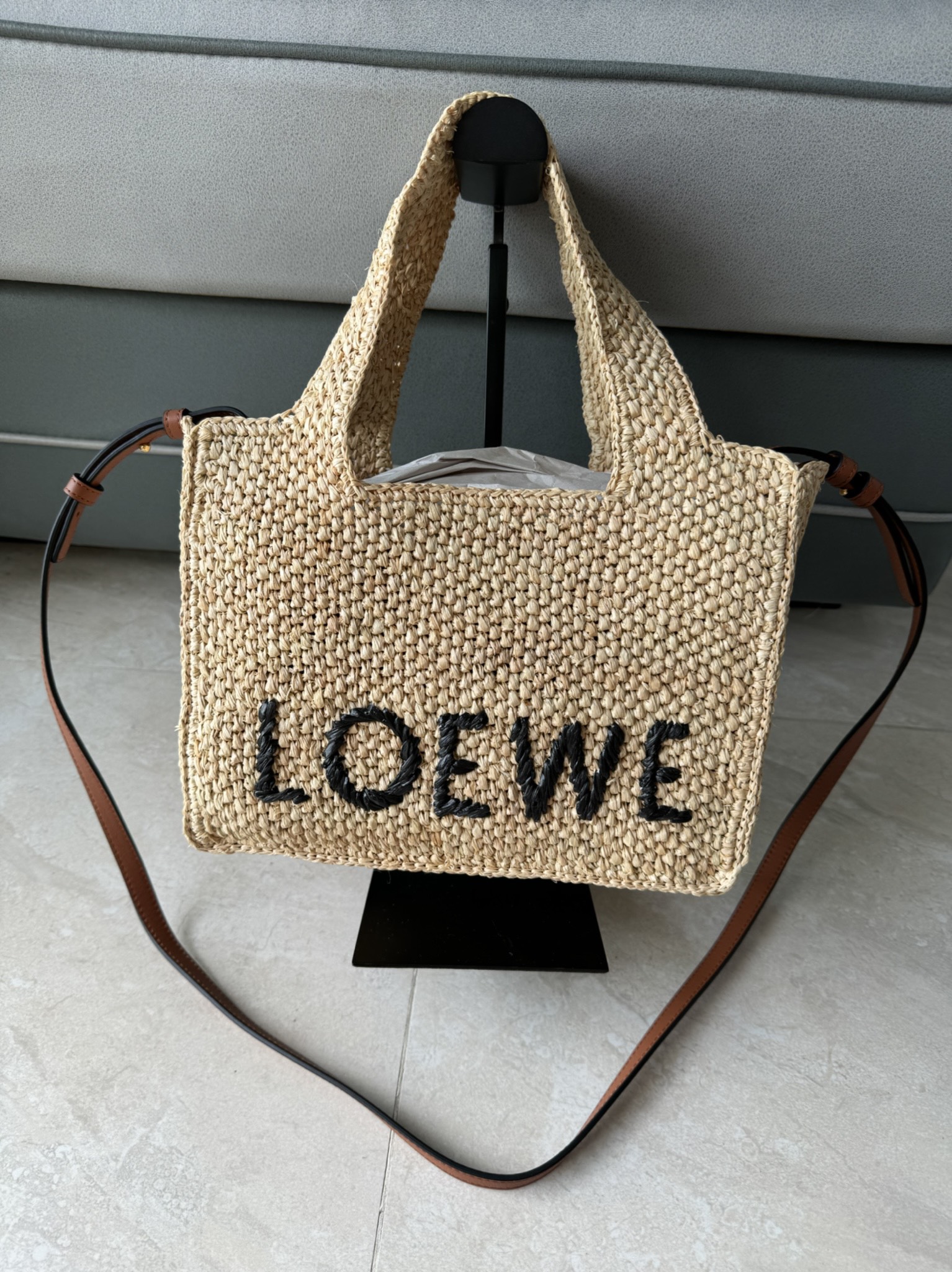 [TOP] LOEWE Fiber Woven Tote Bag 24*11*19.5CM/30*15*25.5CM - 2 Color