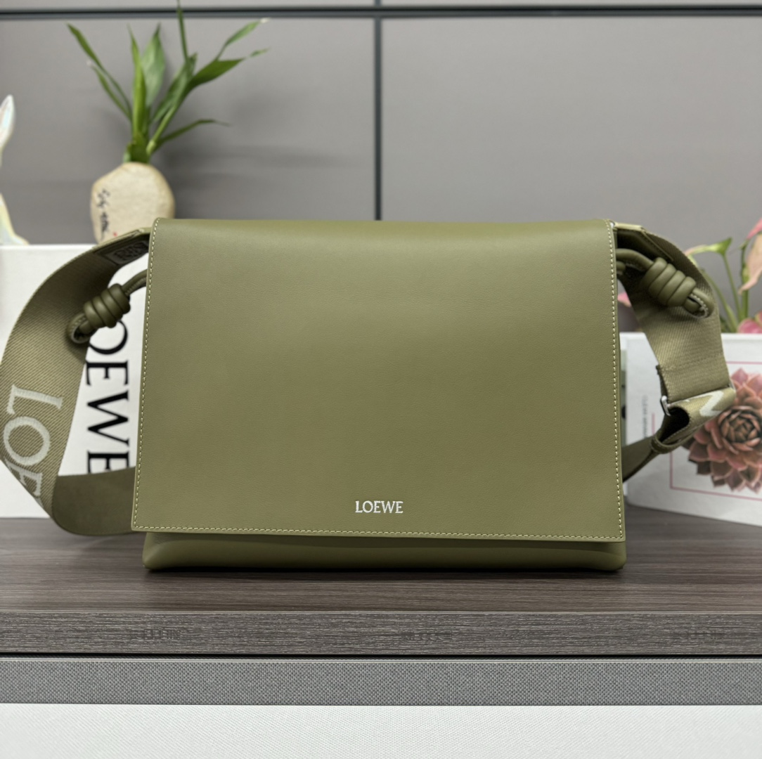 [TOP] LOEWE Bright-Faced Cow Leather Messenger Bag 34*12*24CM - 3 Colour