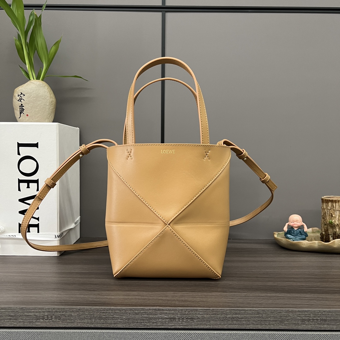 [TOP] LOEWE Puzzle Fold Bag Mini Glossy Cow Leather 16.5*9.5*20CM - 9 Colour