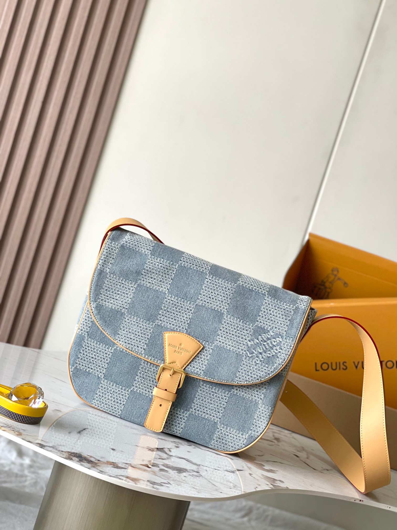 [TOP] Louis Vuitton LV Montsouris Messenger MM Bag 35*29*12CM - Denim