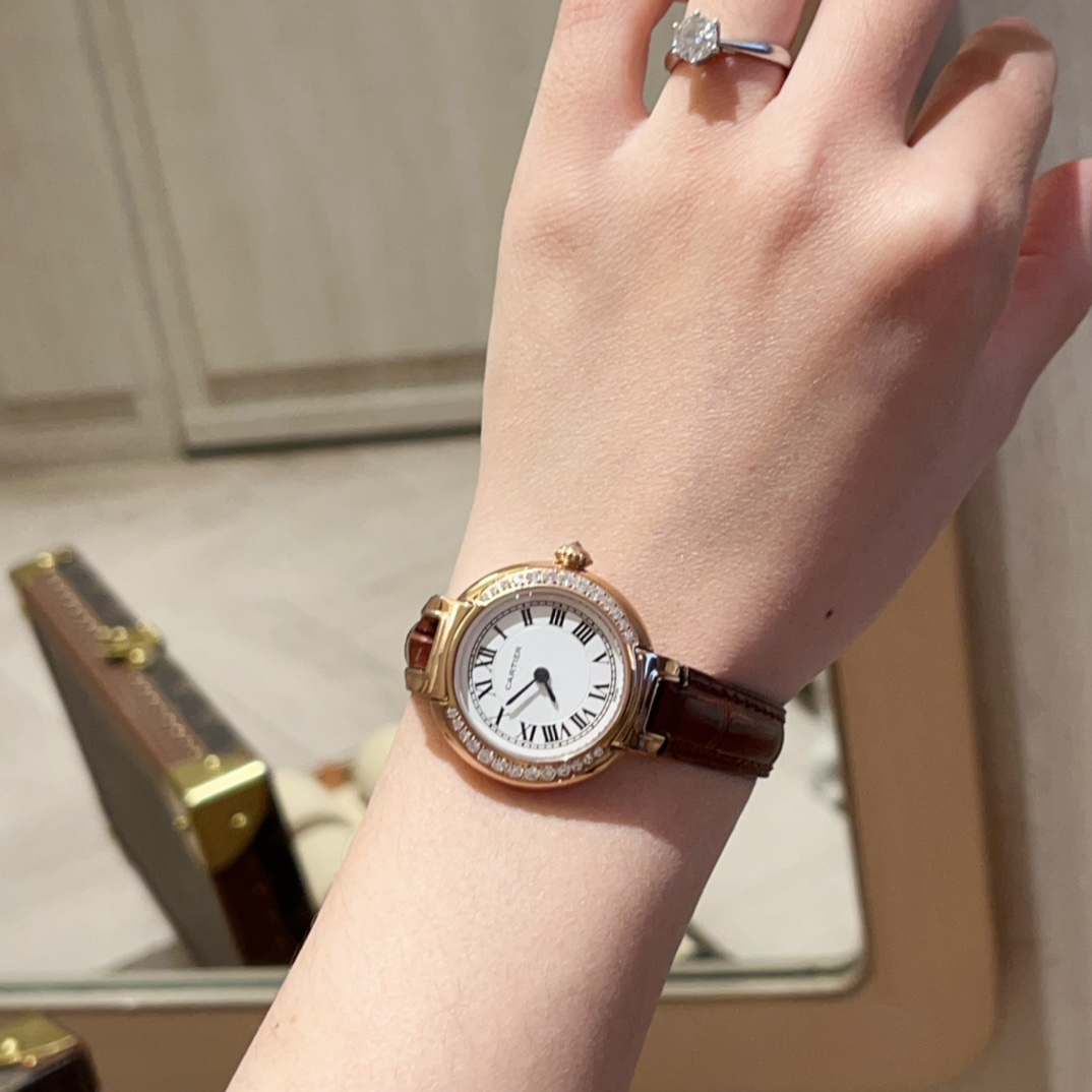 [TOP] Cartier Watch 30 mm -  Brown