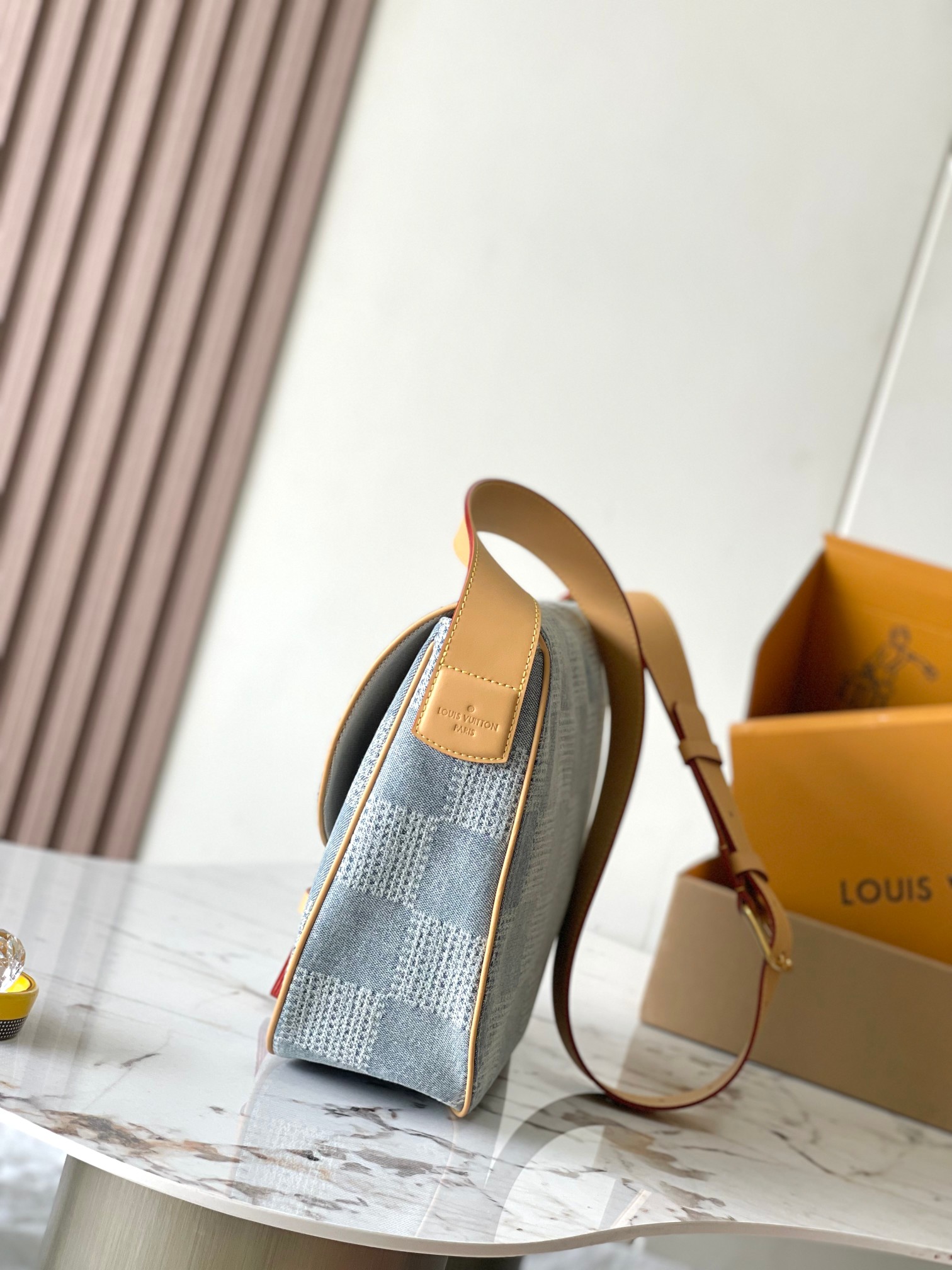 [TOP] Louis Vuitton LV Montsouris Messenger MM Bag 35*29*12CM - Denim