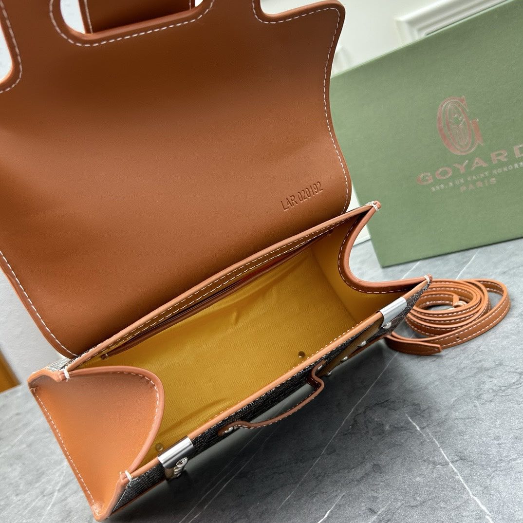 [TOP] Goyard Goyardine Saigon Top Handle Bag 2 Sizes - Brown