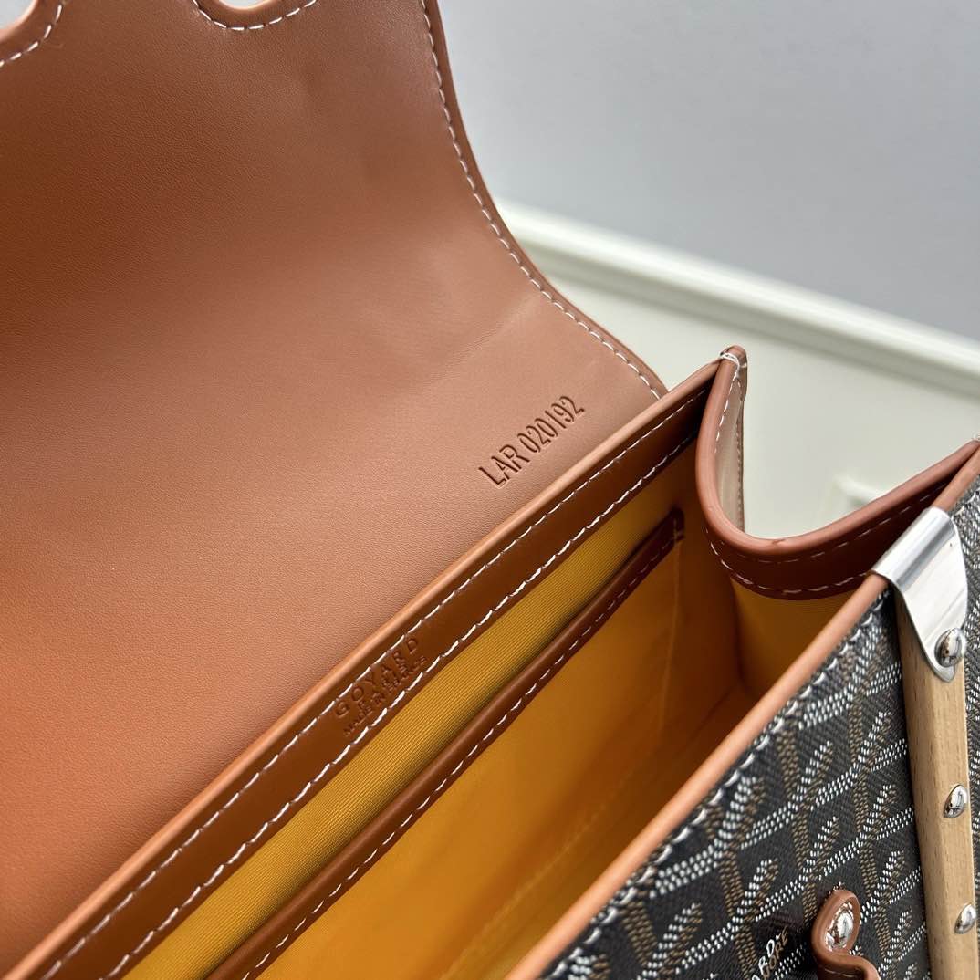 [TOP] Goyard Goyardine Saigon Top Handle Bag 2 Sizes - Brown