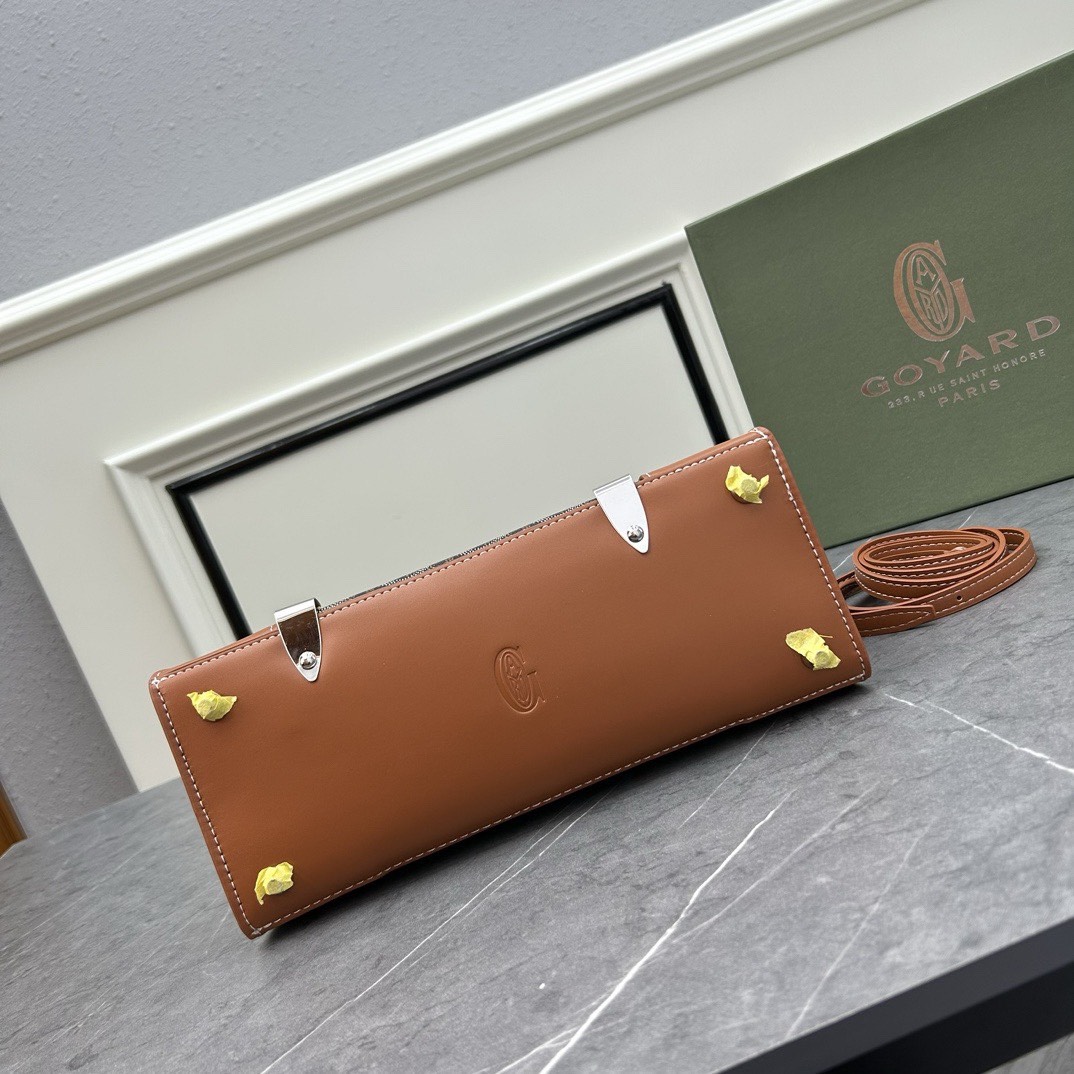 [TOP] Goyard Goyardine Saigon Top Handle Bag 2 Sizes - Brown