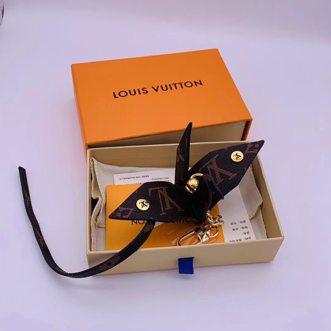 [TOP] Louis Vuitton LV Thousand Paper Cranes Key Chain-Brown