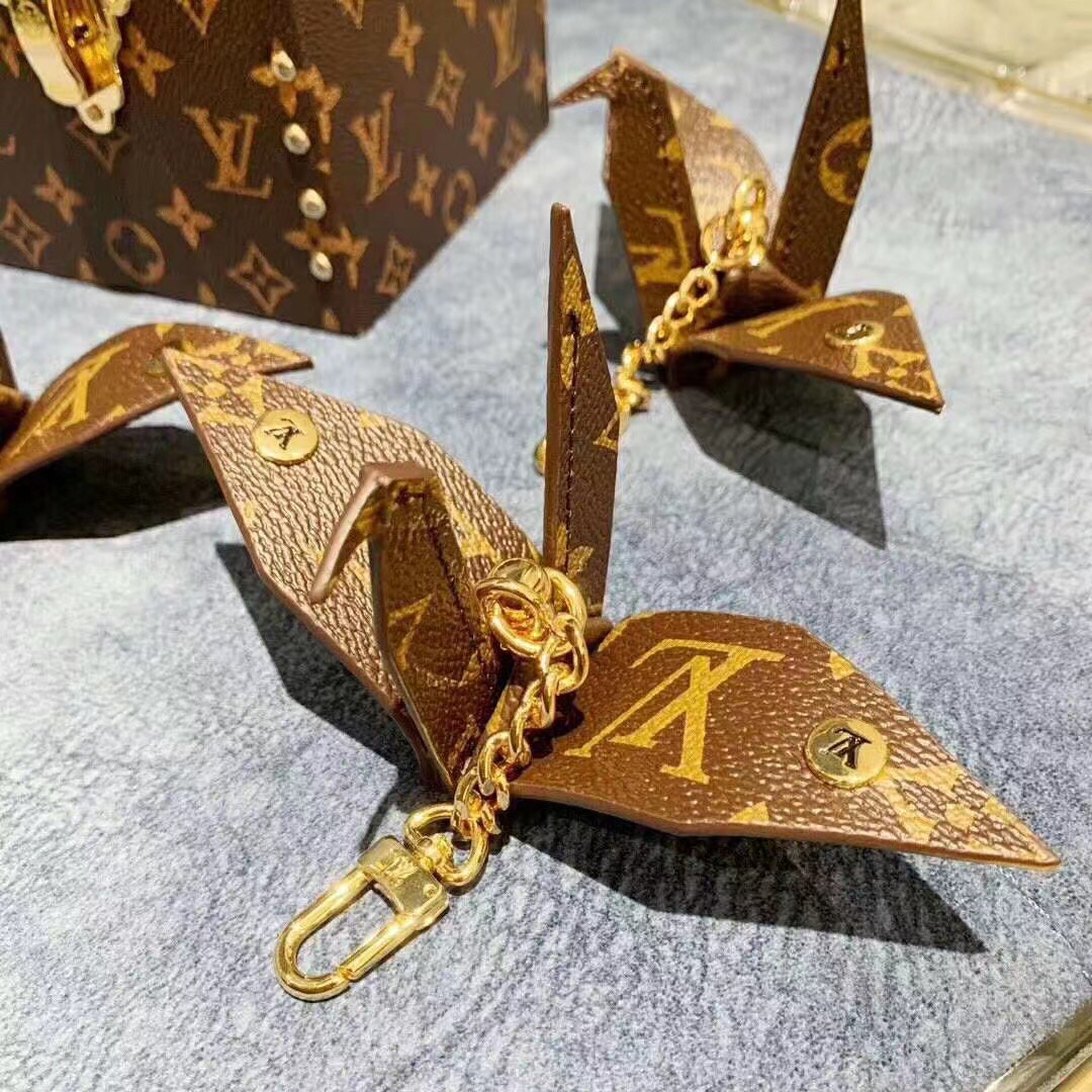 [TOP] Louis Vuitton LV Thousand Paper Cranes Key Chain-Brown