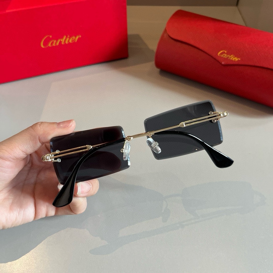 [TOP] Cartier Sunglasses - Black