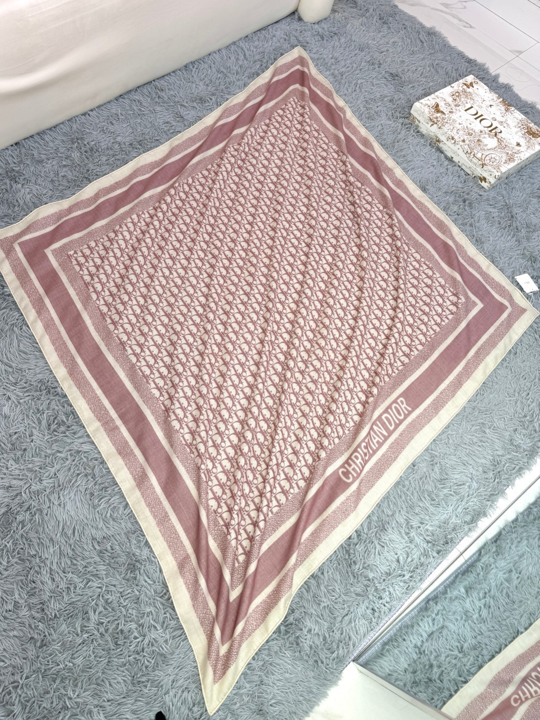 [TOP] Christian Dior Twin Square Scarf 140x140cm - 3 Colors