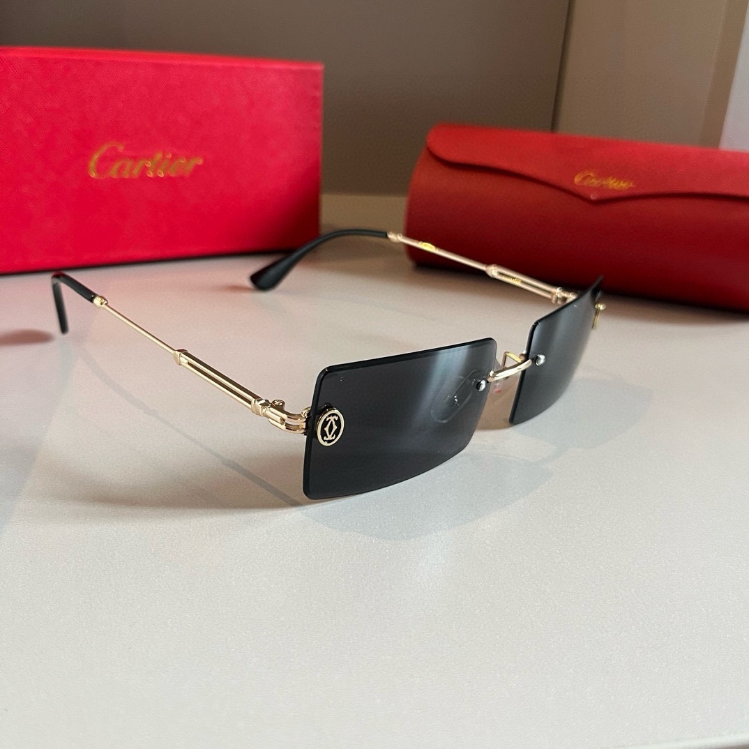 [TOP] Cartier Sunglasses - Black