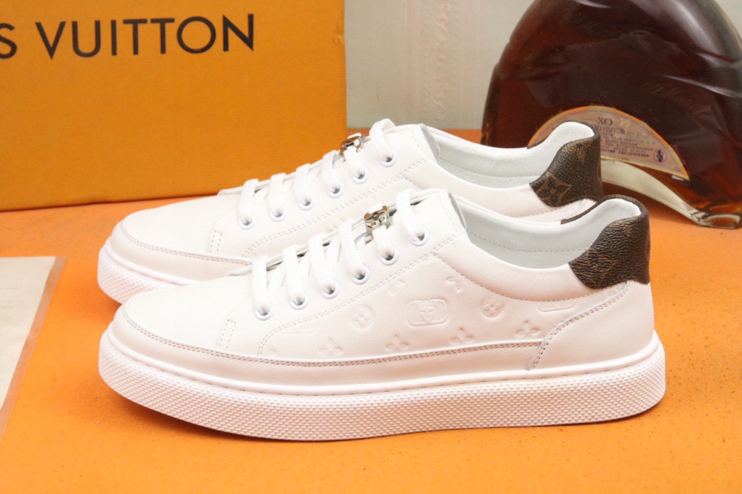 [TOP] Louis Vuitton LV Men's Casual Shoes-White