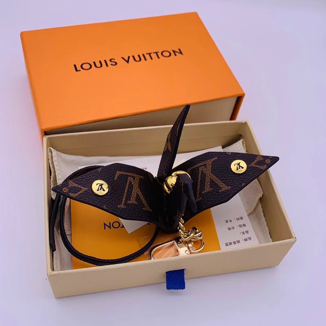 [TOP] Louis Vuitton LV Thousand Paper Cranes Key Chain-Brown