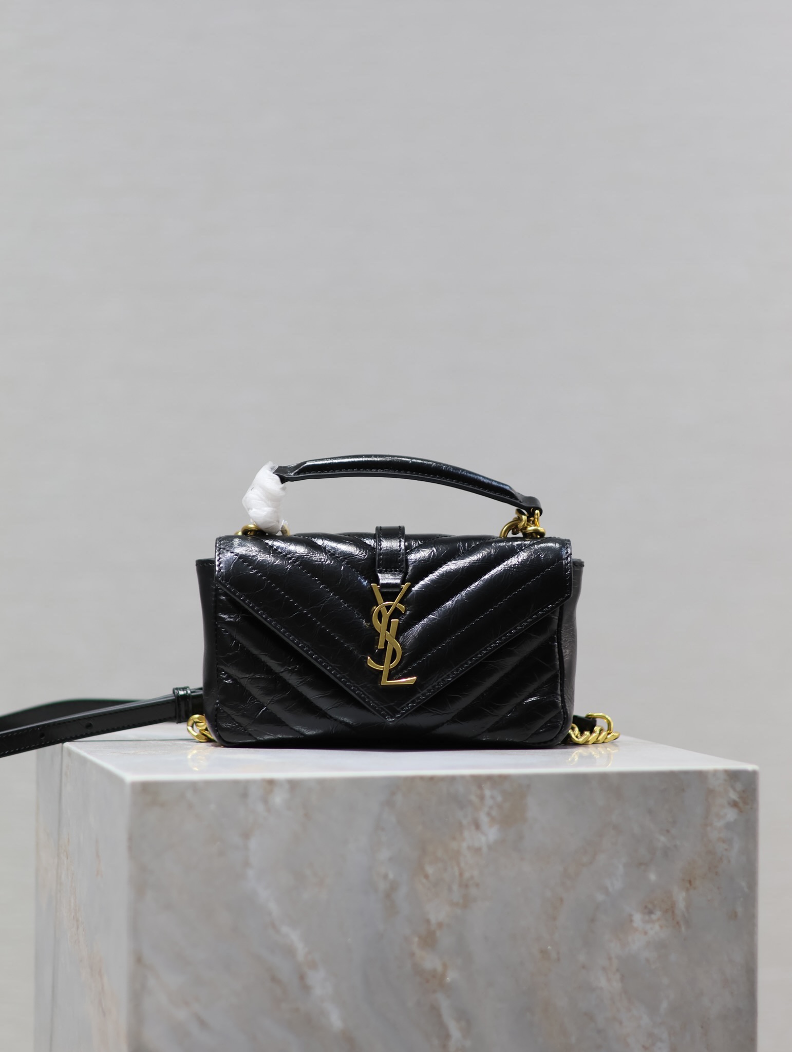 [TOP] Yves Saint Laurent YSL Mini College Shoulder Bags - Black -20×13×3cm