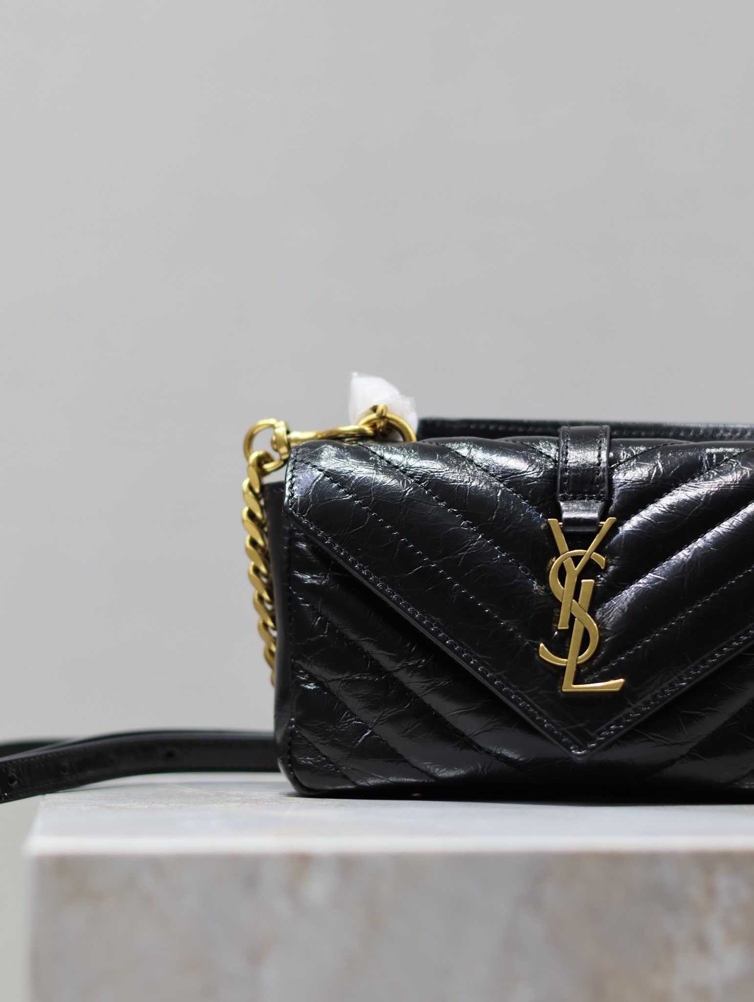 [TOP] Yves Saint Laurent YSL Mini College Shoulder Bags - Black -20×13×3cm