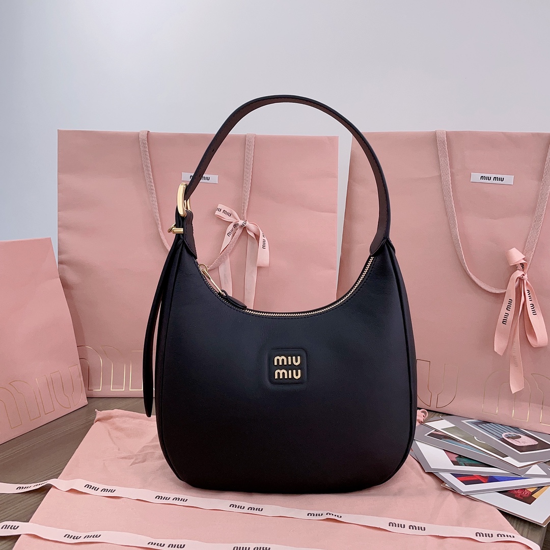 [TOP] Miu Miu Lambskin Hobo Bag 27x20x8cm - 2 Color