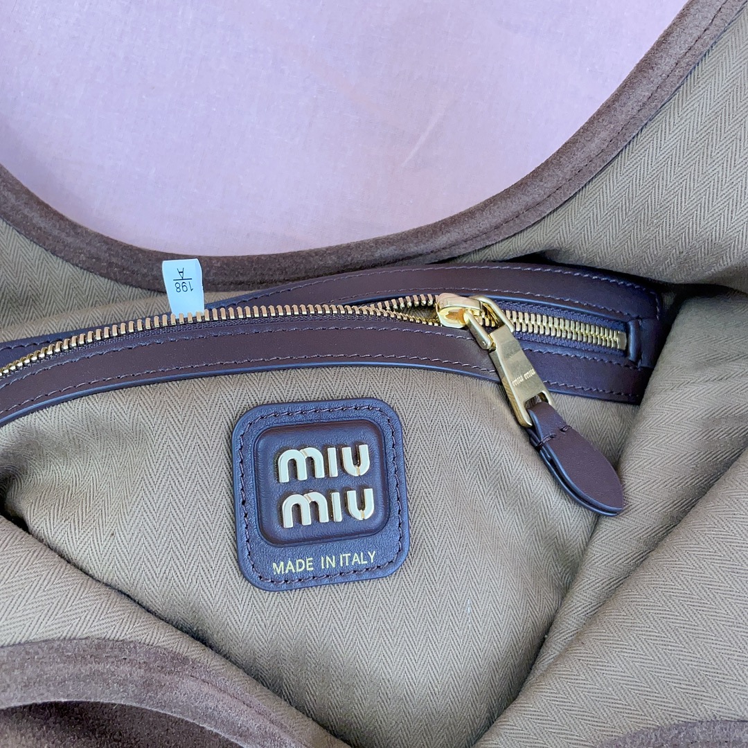 [TOP] Miu Miu Suede Tote Bag 35x40cm - Brown