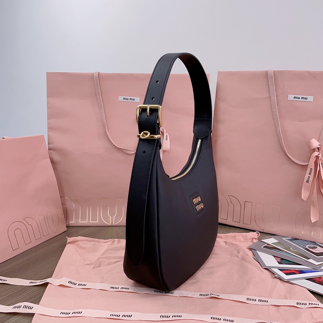 [TOP] Miu Miu Lambskin Hobo Bag 27x20x8cm - 2 Color