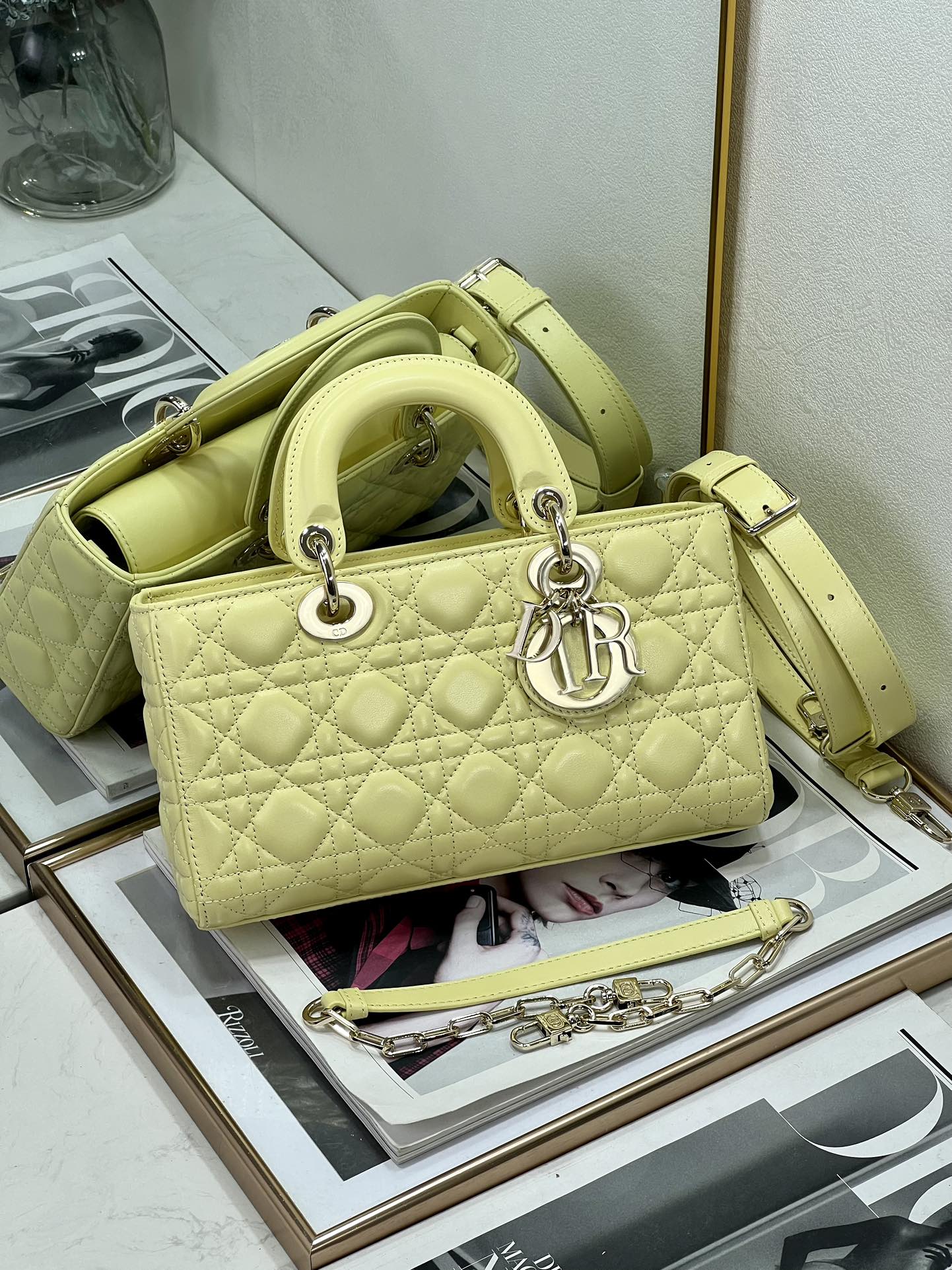 [TOP] Christian Dior Soft Lambskin Lady D-Joy Bags 26.5cm - 2 Colors