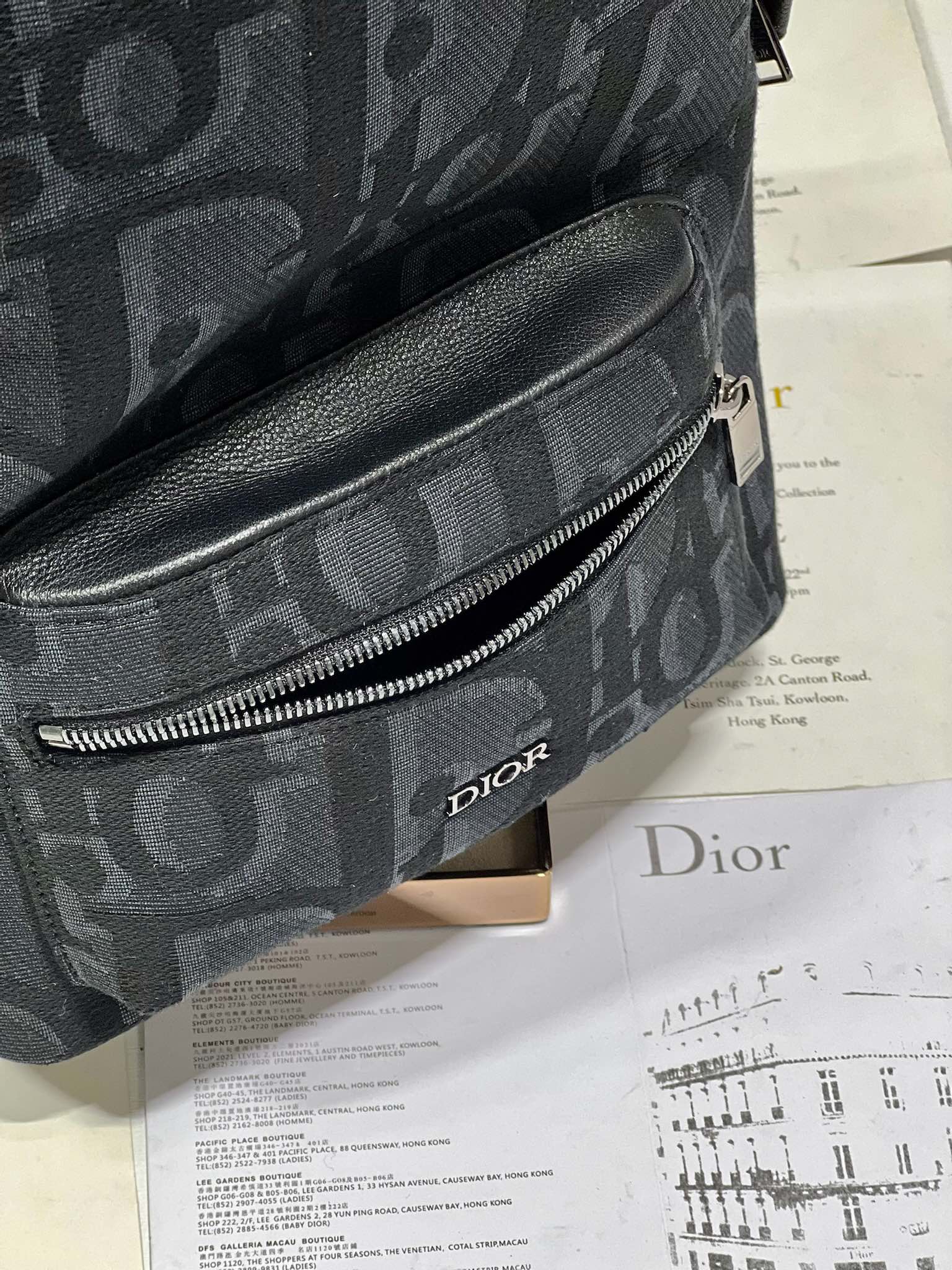 [TOP] Christian Dior  Dior Travel Backpack 23.5×11×32CM/30×42×15CM -Black