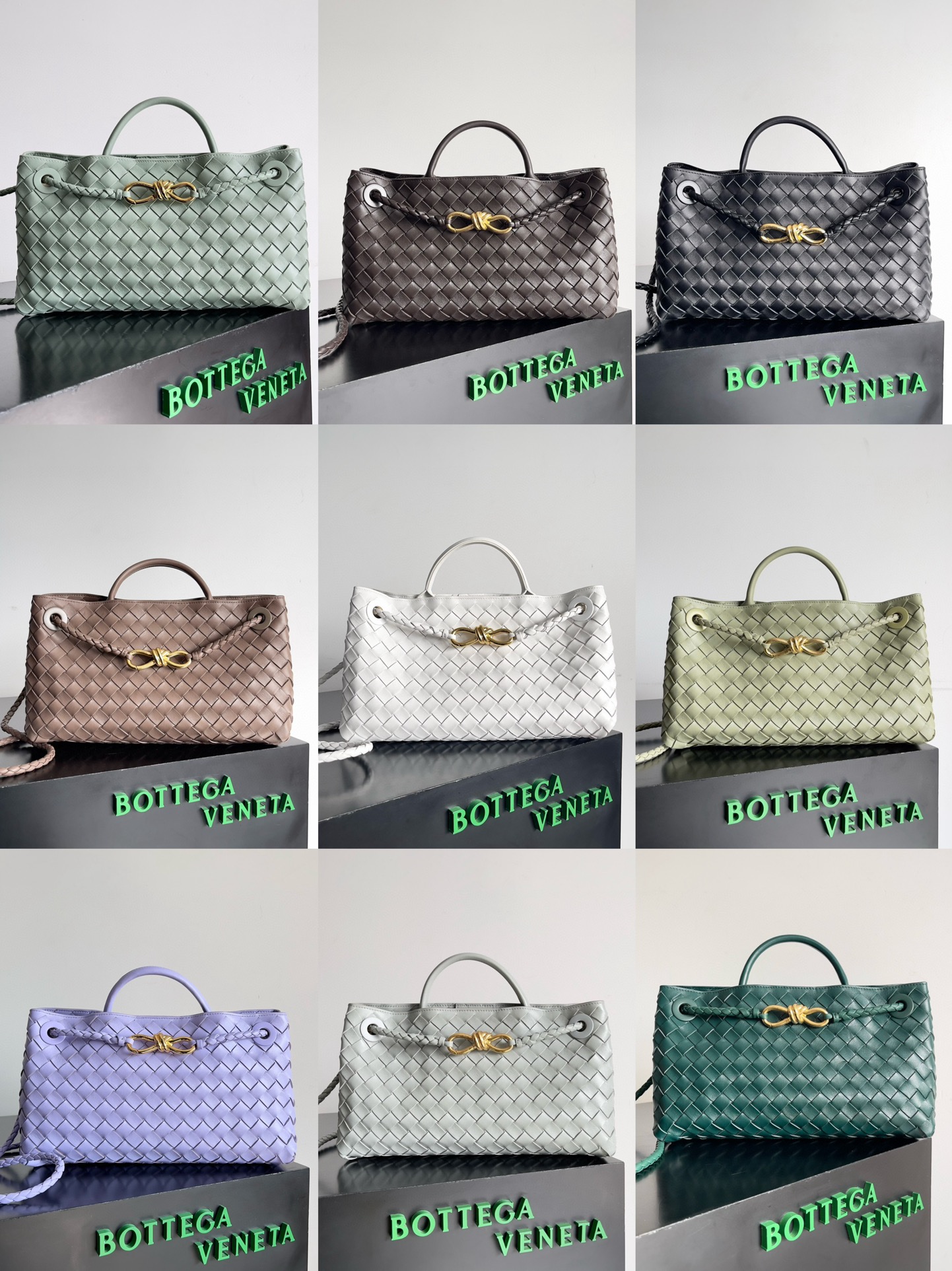 [TOP] Bottega Veneta BV Andiamo Bag 29x10x18cm - 9 Color