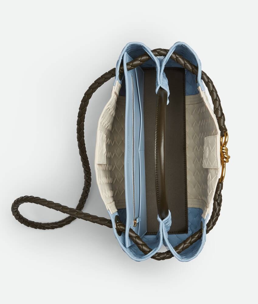 [TOP] Bottega Veneta BV Andiamo Bag 32x24x12cm - Blue & White