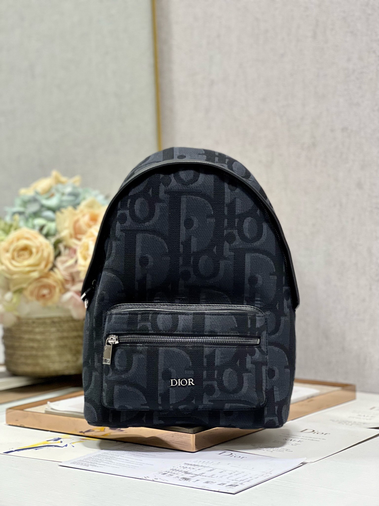 [TOP] Christian Dior  Dior Travel Backpack 23.5×11×32CM/30×42×15CM -Black