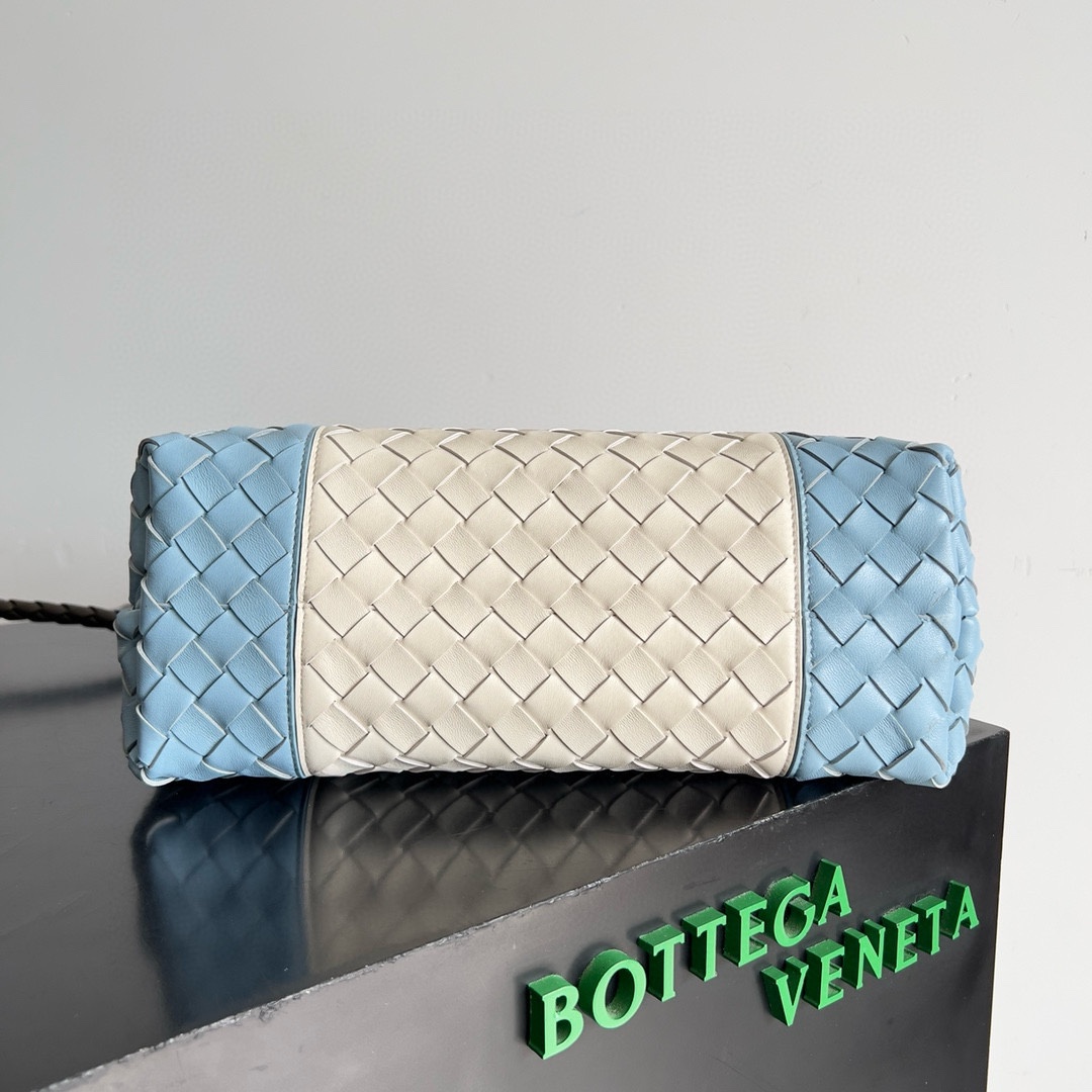 [TOP] Bottega Veneta BV Andiamo Bag 32x24x12cm - Blue & White