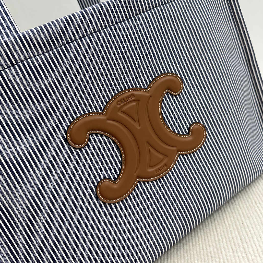 [TOP] CELINE Cabas Large Tote Bag 40x30x16cm - Blue